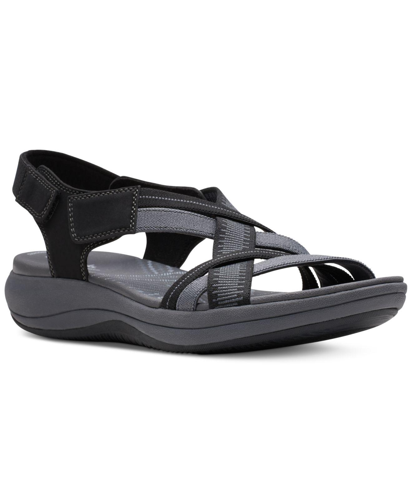 Clarks Cloudsteppers? Mira Ivy Slingback Sandals in Black Lyst