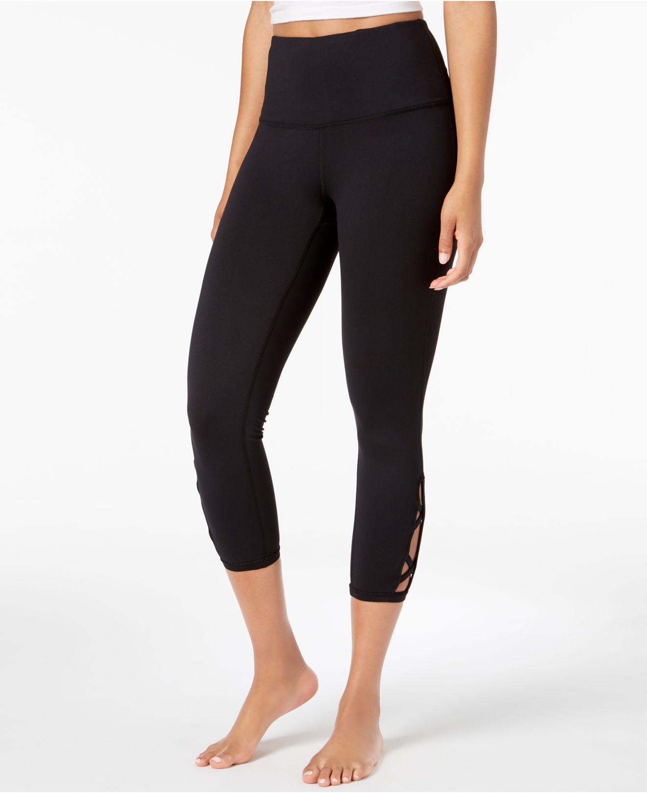 Gaiam Om High-rise Cutout Capri Yoga Leggings in Black