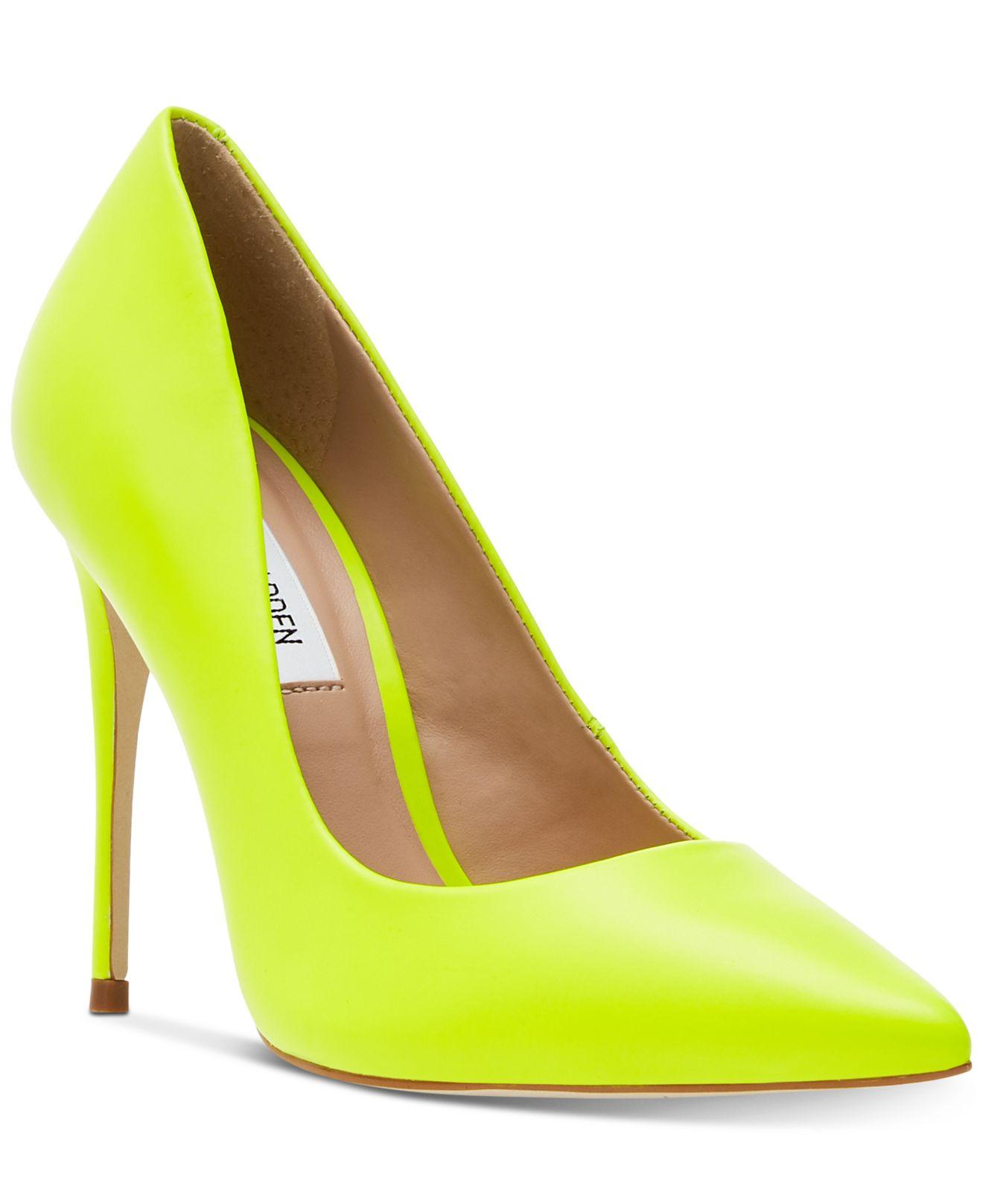 Steve madden neon yellow clearance heels