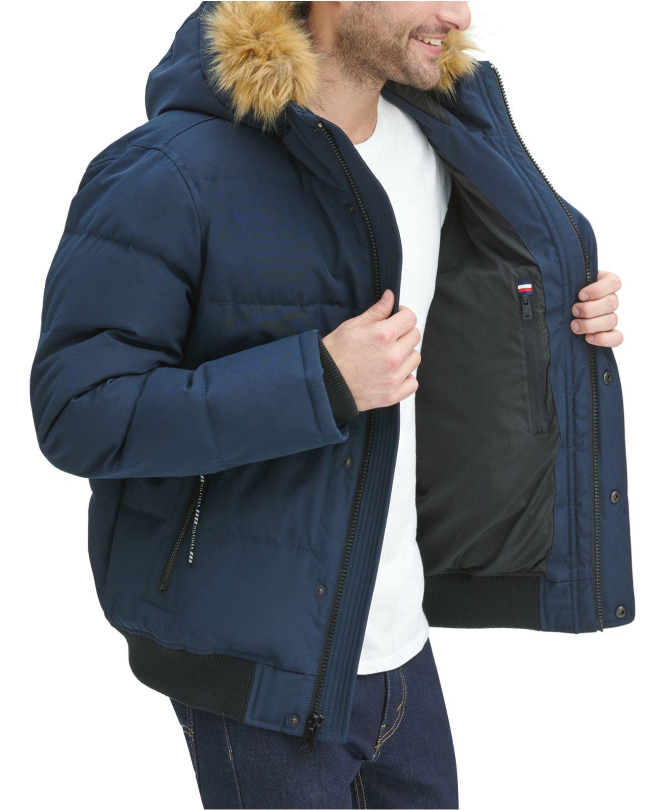 Tommy Hilfiger Short Snorkel Coat, Created For Macy's in Navy (Gray) for  Men | Lyst