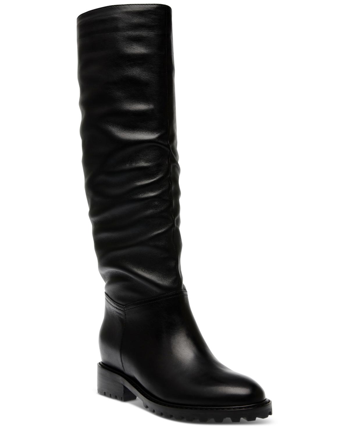 Steve Madden Lorayle Lug sole Slouch Tall Boots in Black Lyst