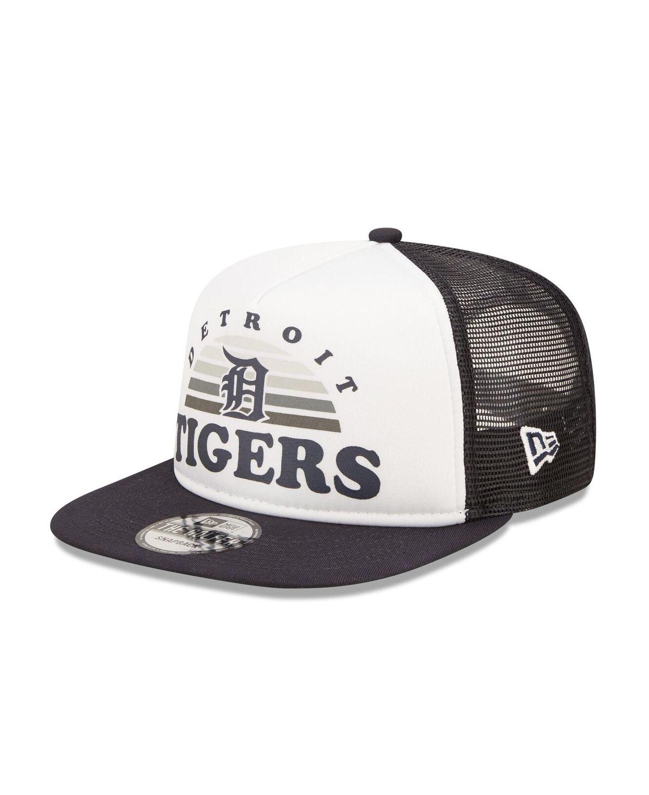 Detroit Tigers New Era Base Trucker 9FIFTY Snapback Hat - Navy/White