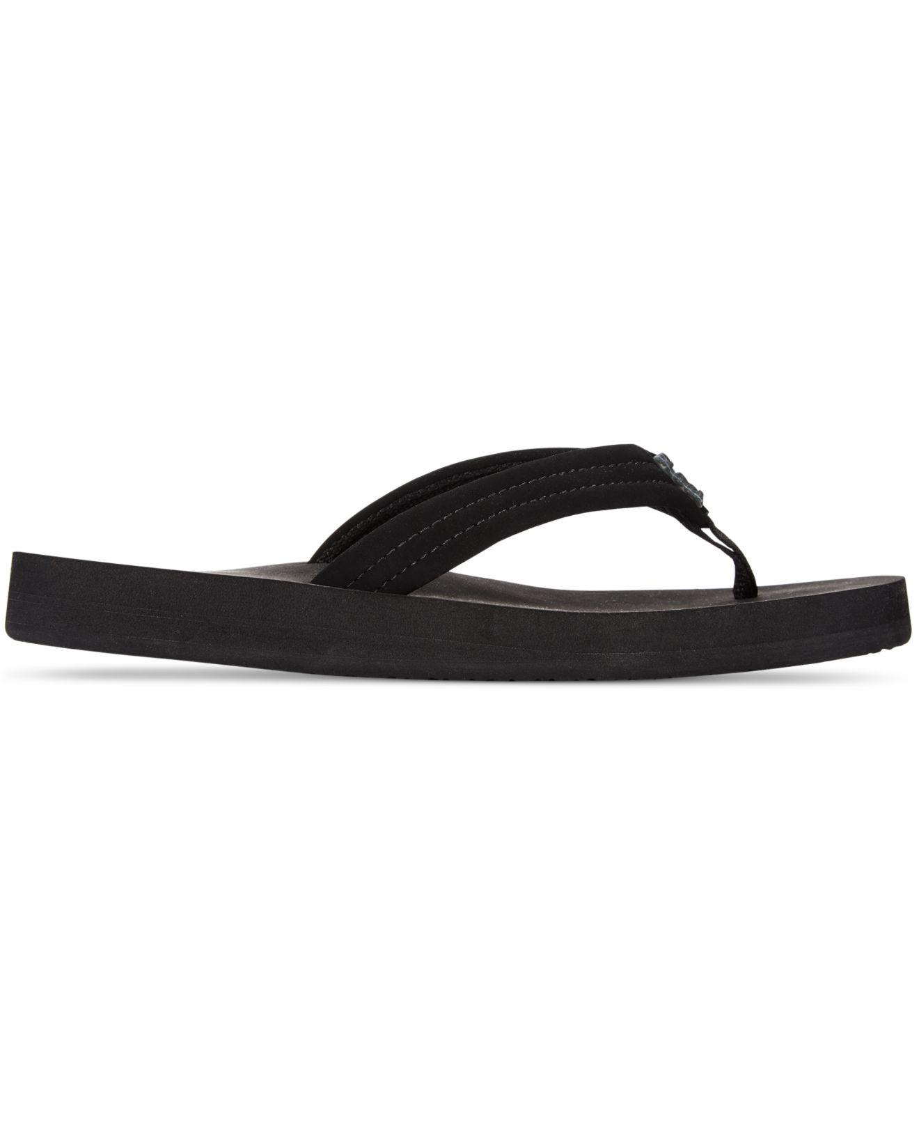 Reef Cushion Breeze Thong Flip-flop Flatform Sandals in Black - Lyst