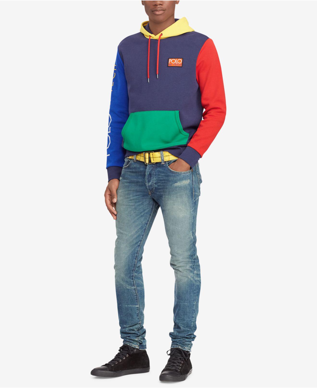 ralph lauren colorblock hoodie