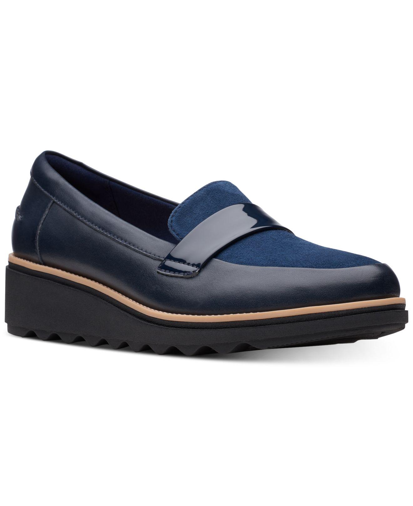 Clarks Sharon Gracie Platform Loafers, Created For Macy's in Blue Lyst
