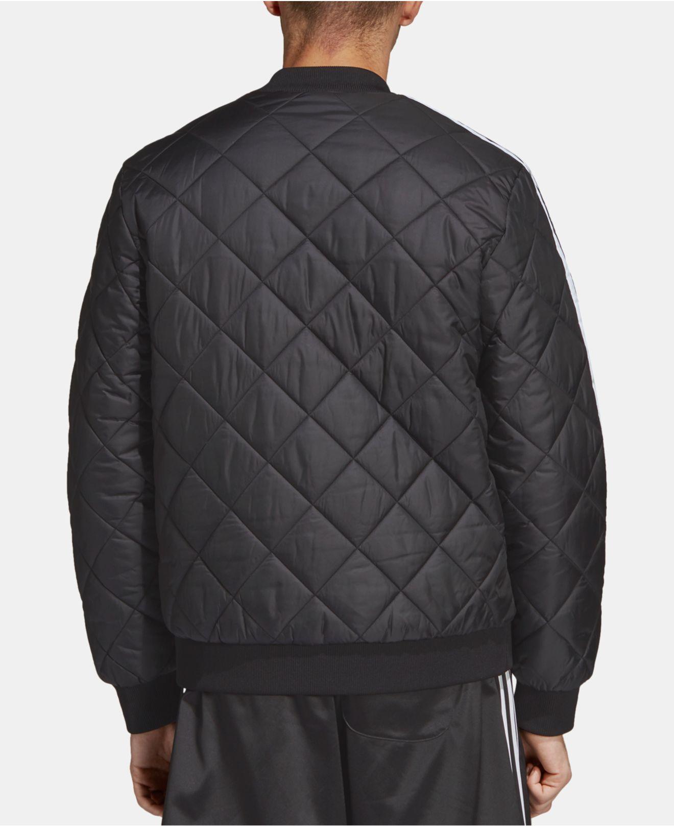 adidas originals sst quilted bomber jacket