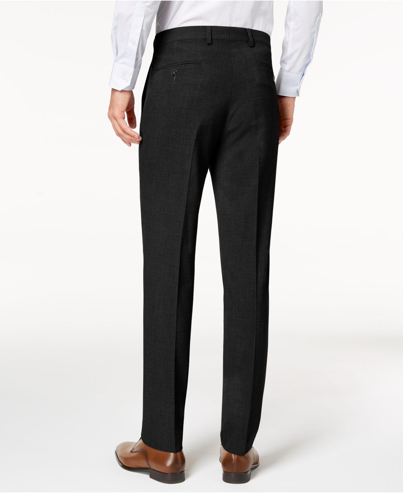 Calvin Klein Synthetic Infinite Stretch Skinny-fit Dress Pants in Black ...