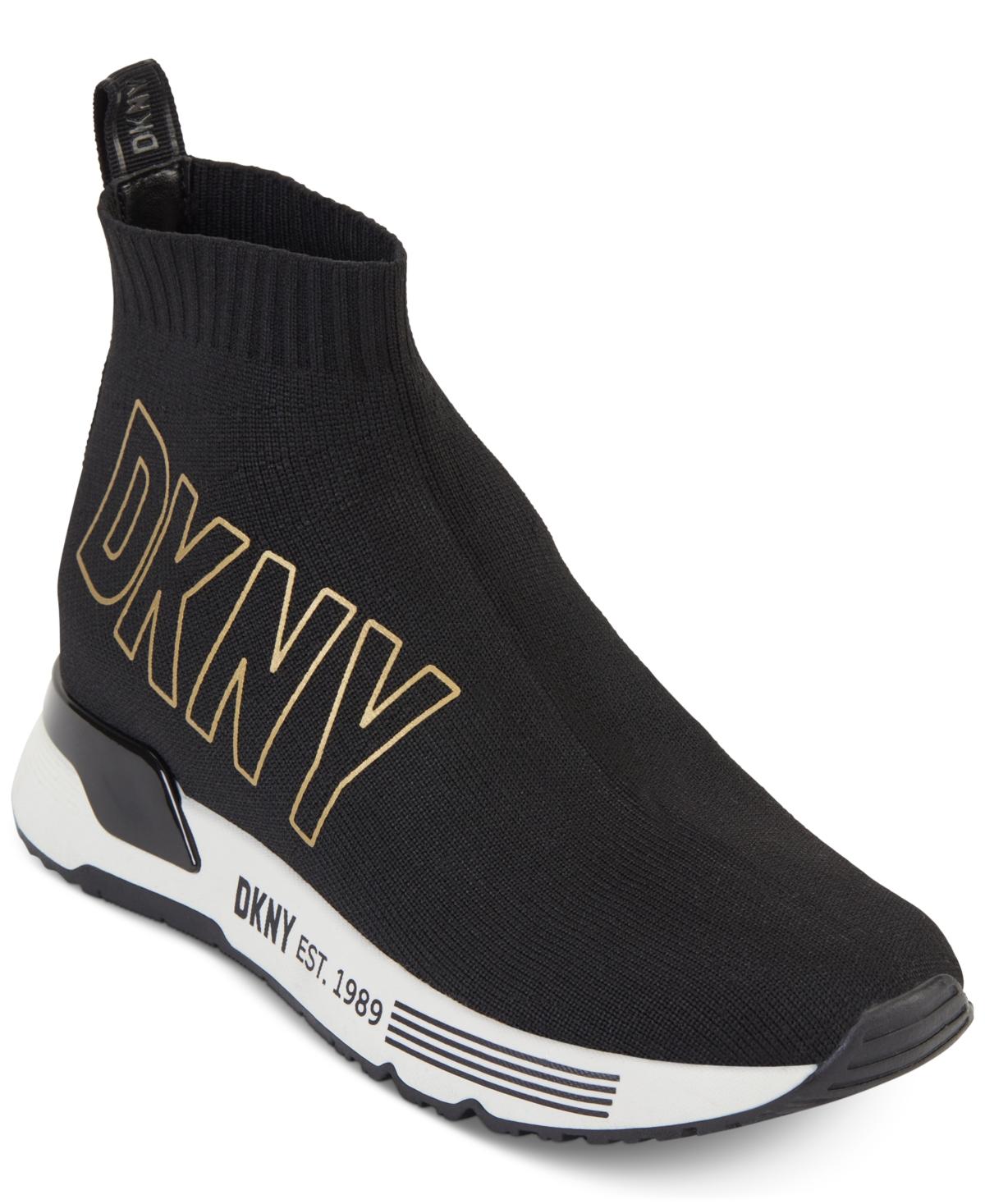 DKNY Nona Sock Sneakers in Black | Lyst