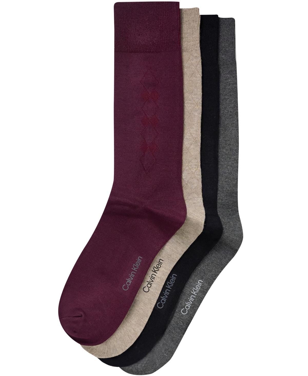 Calvin Klein 4-pk. Crew Dress Socks in Purple for Men | Lyst