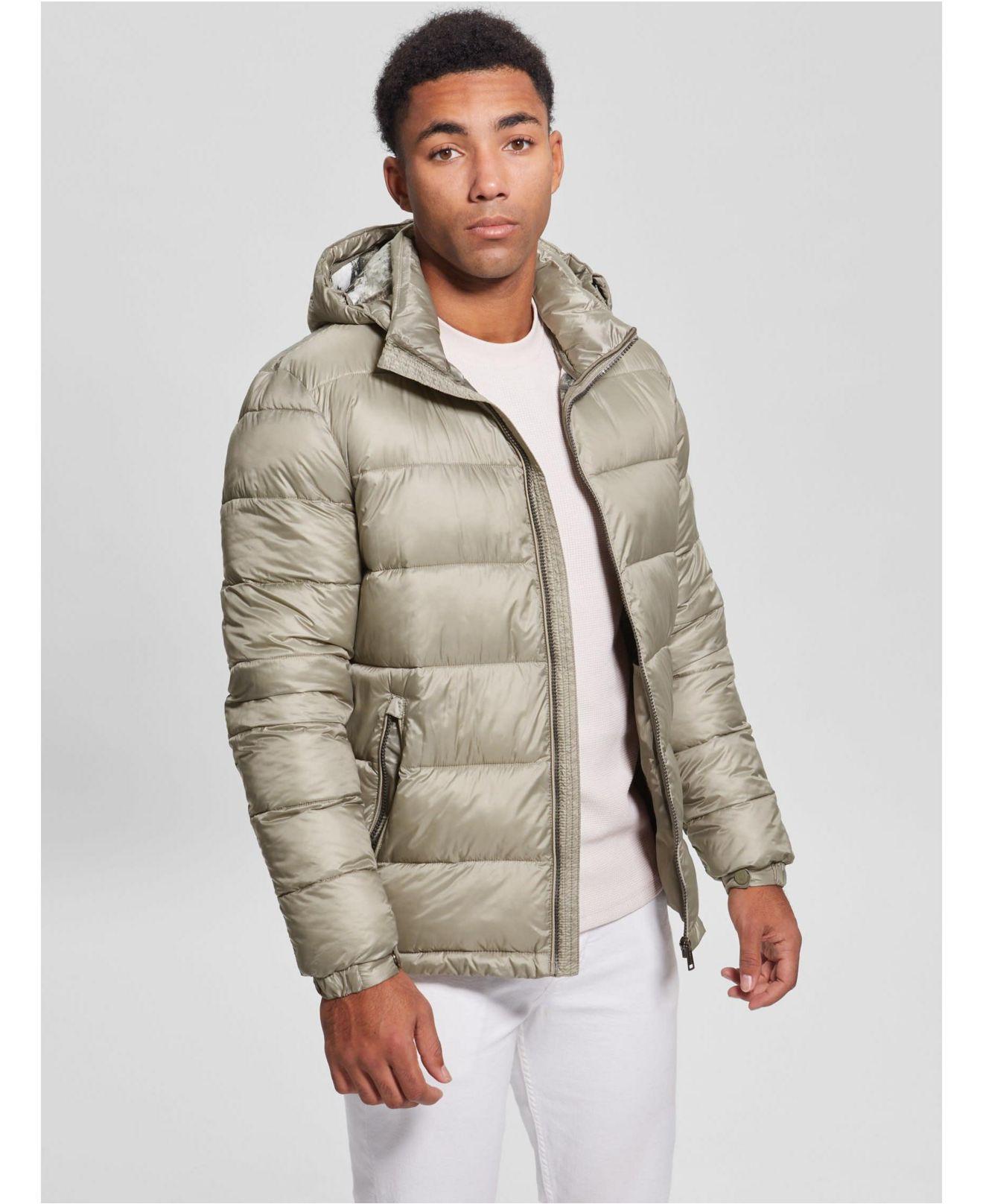 Guess Ultra-lightweight Puffer Jacket in Gray for Men | Lyst