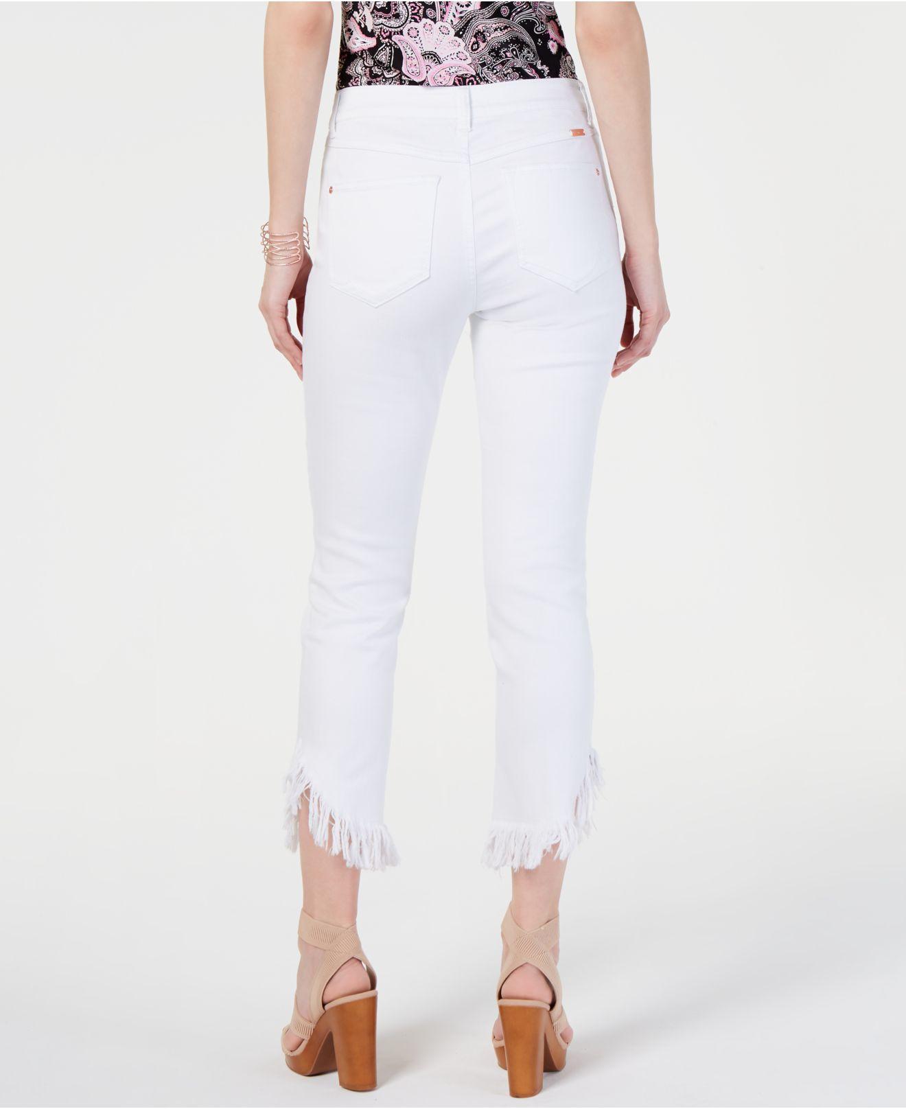 INC International Concepts Denim Fringe 