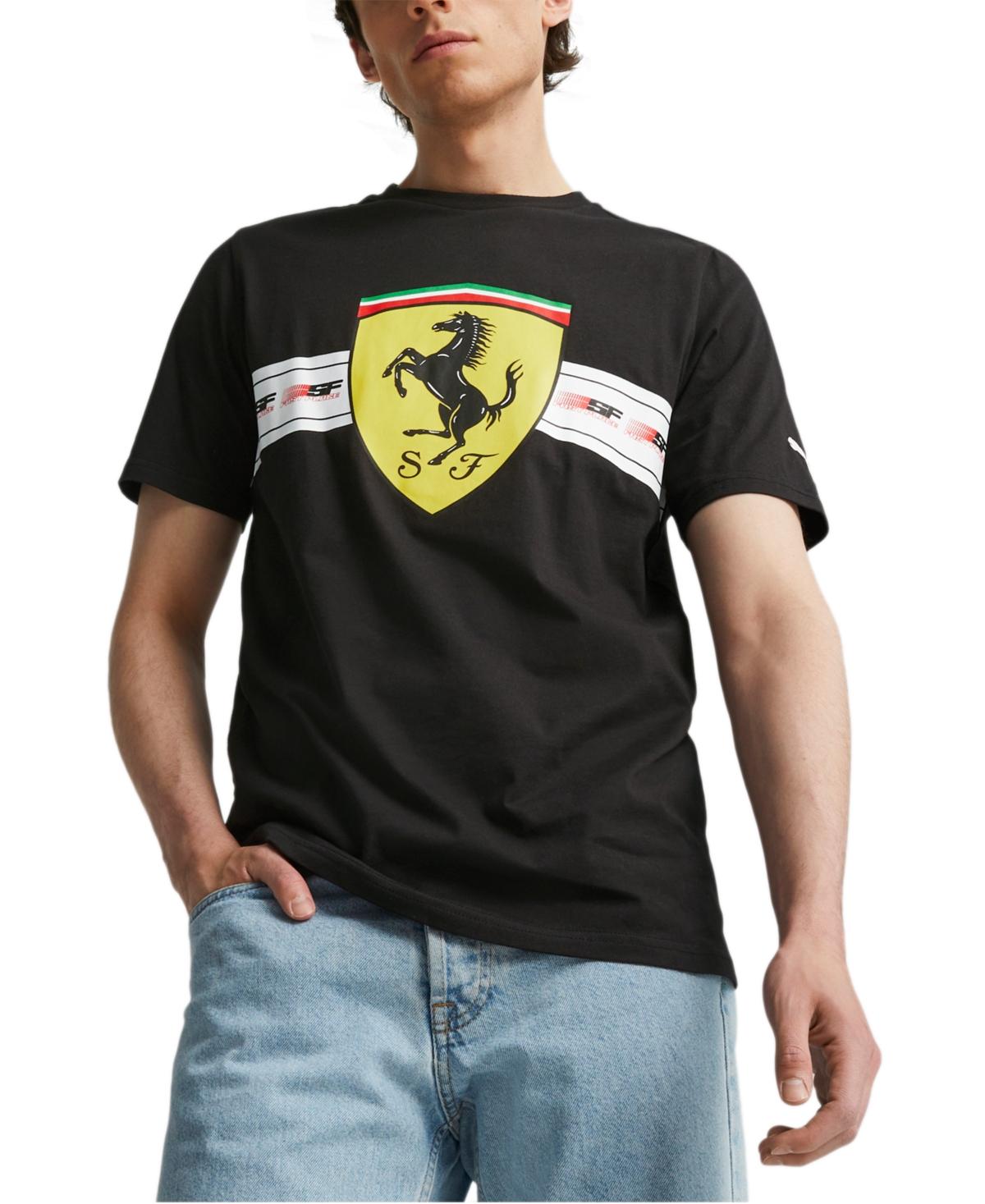 Puma Scuderia Ferrari Race Big Shield Men's Motorsport T-Shirt, Black, XXL