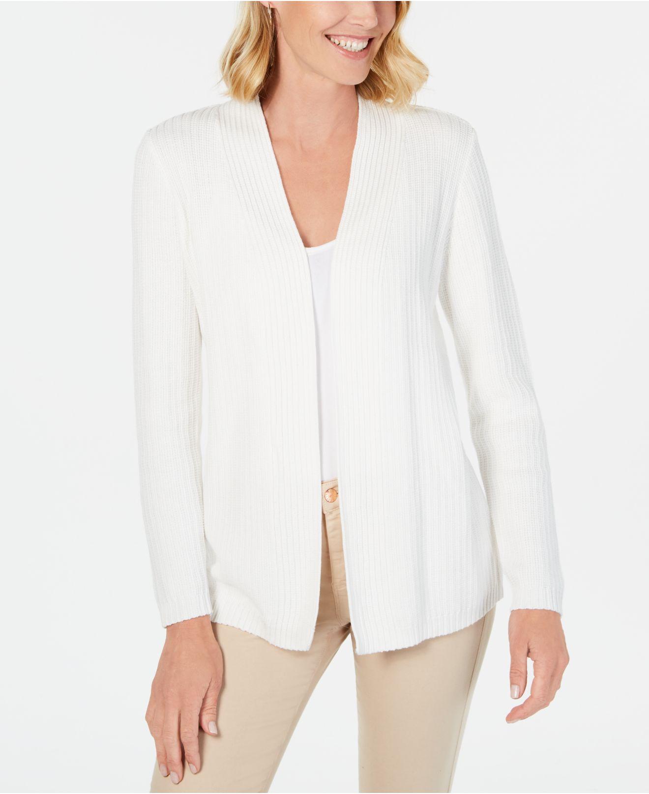 macys white cardigan