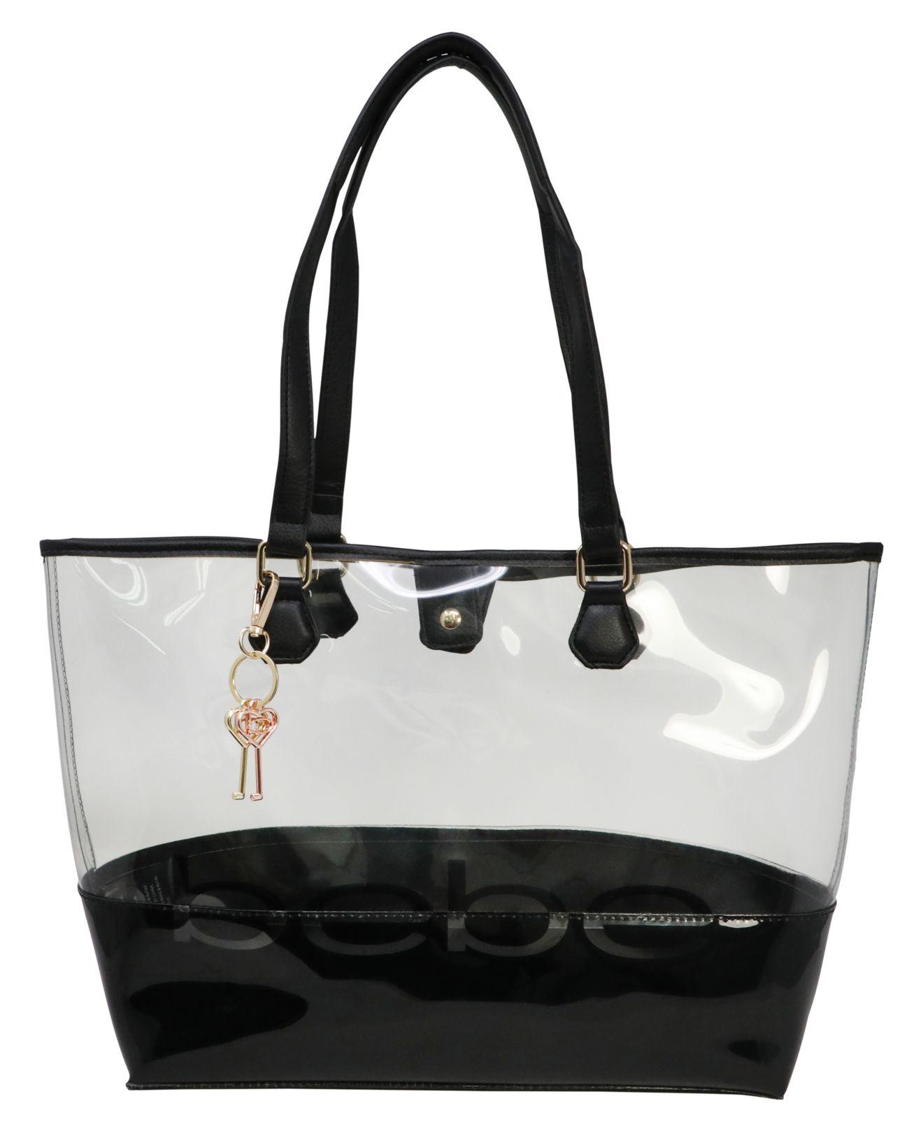 Bebe Lindsey Clear Tote In Black Lyst