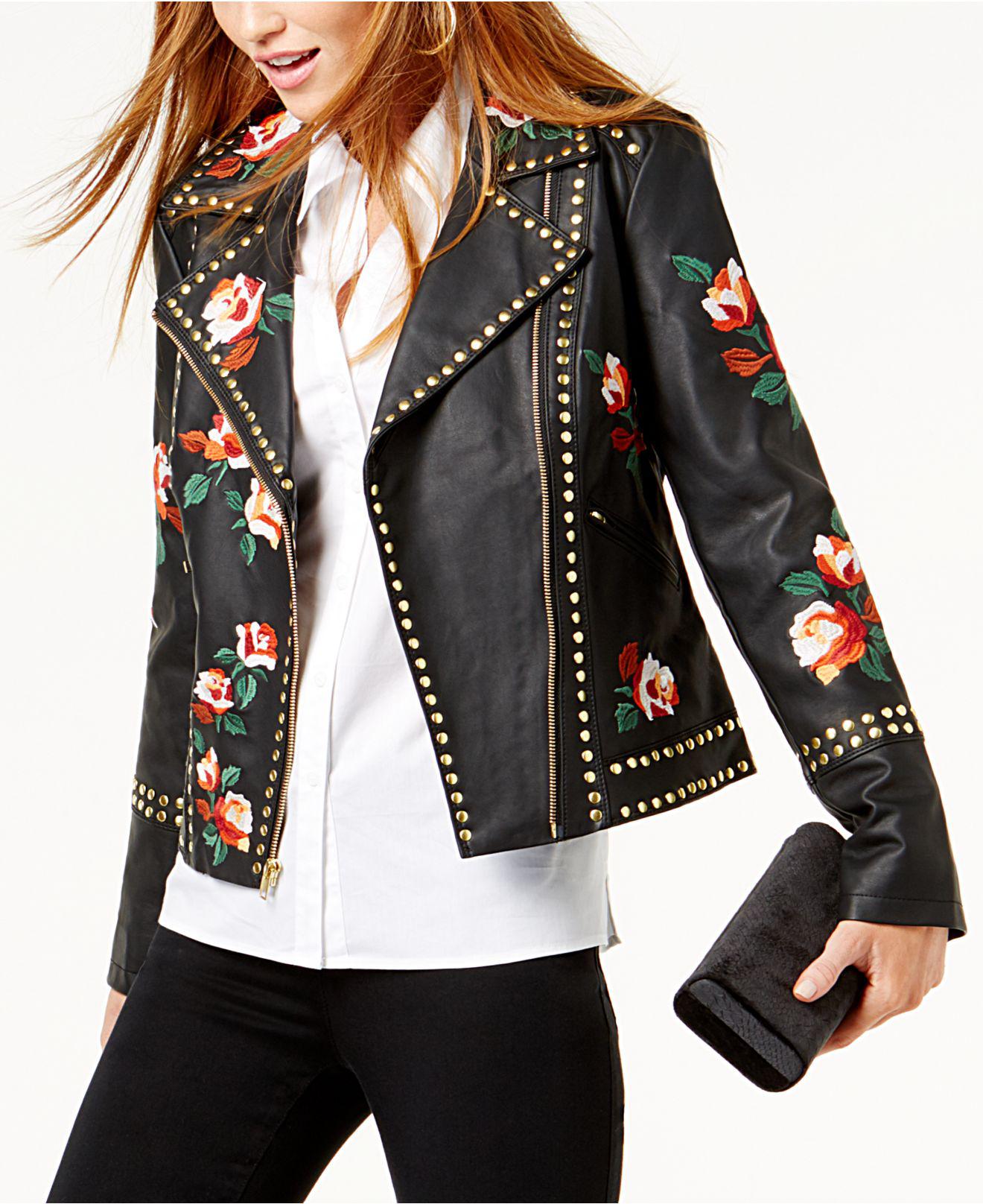 macys petite leather jackets