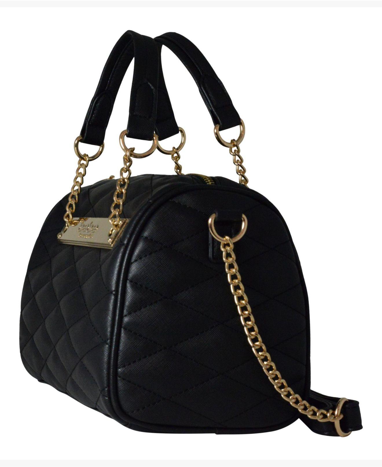 Bebe Abigail Barrel Small Satchel In Black Lyst