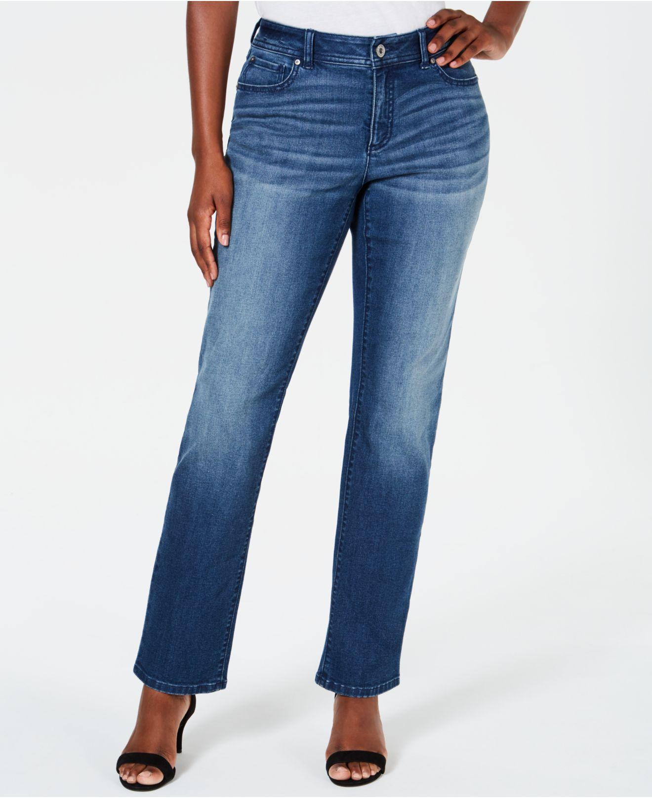 INC International Concepts Denim Inc Curvyfit Straightleg Jeans With
