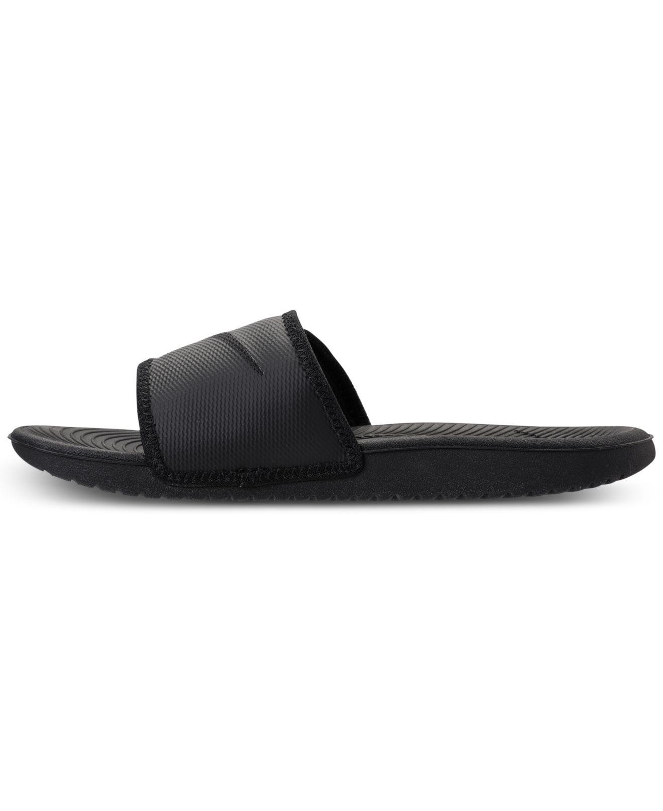 Nike Synthetic Men's Kawa Adjustable Slide Sandals From Finish Line in  Black/Black (Black) for Men | Lyst