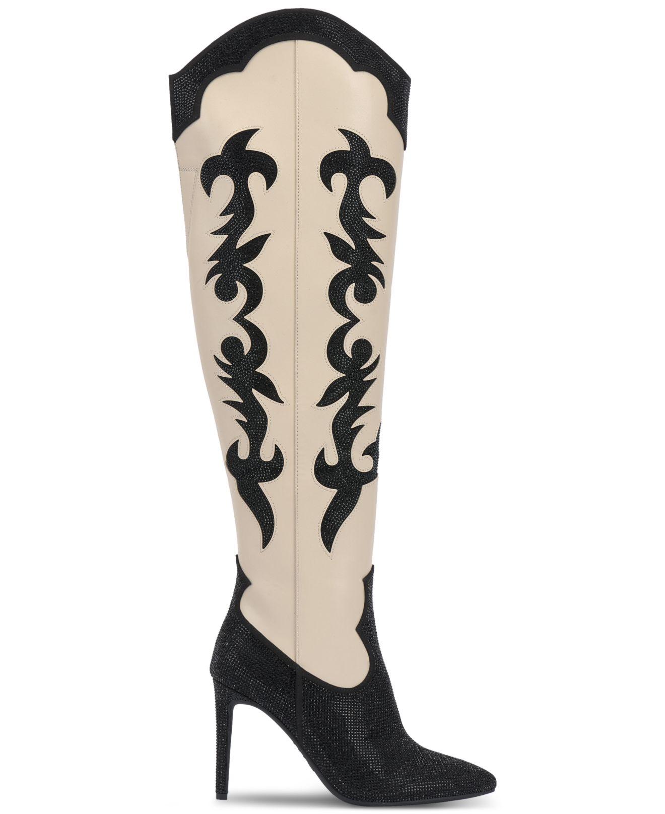 INC International Concepts Iresa Western Boots, Created For Macy's in Black  | Lyst