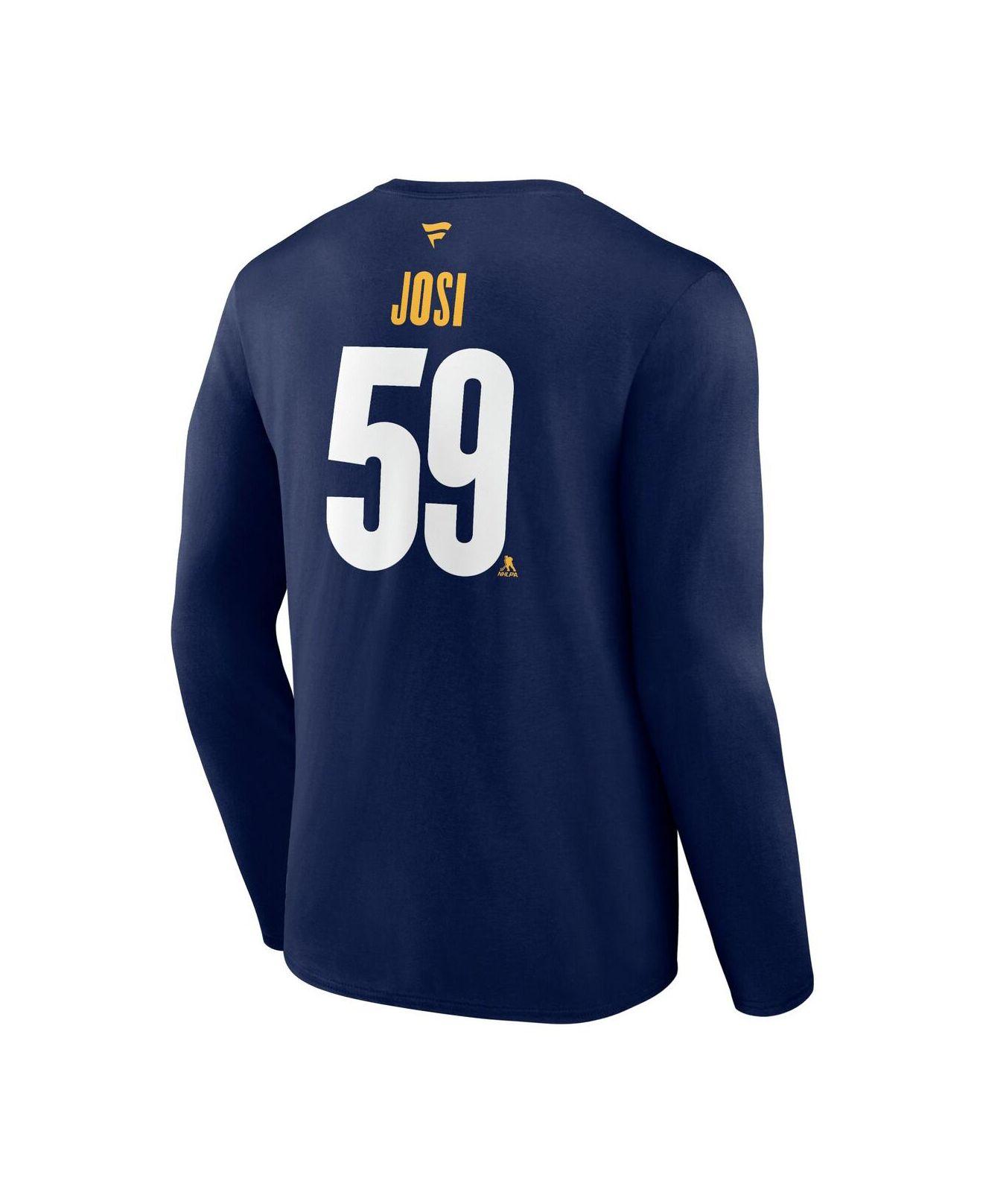 Fanatics Branded Roman Josi Navy Nashville Predators 2022 Nhl Stadium  Series Name And Number Long Sleeve T-shirt in Blue for Men