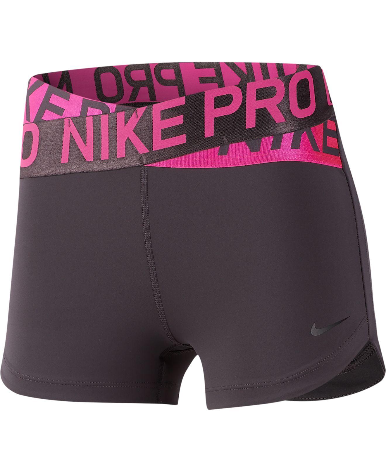 Nike Pro Crossover-waistband Shorts in Gray | Lyst