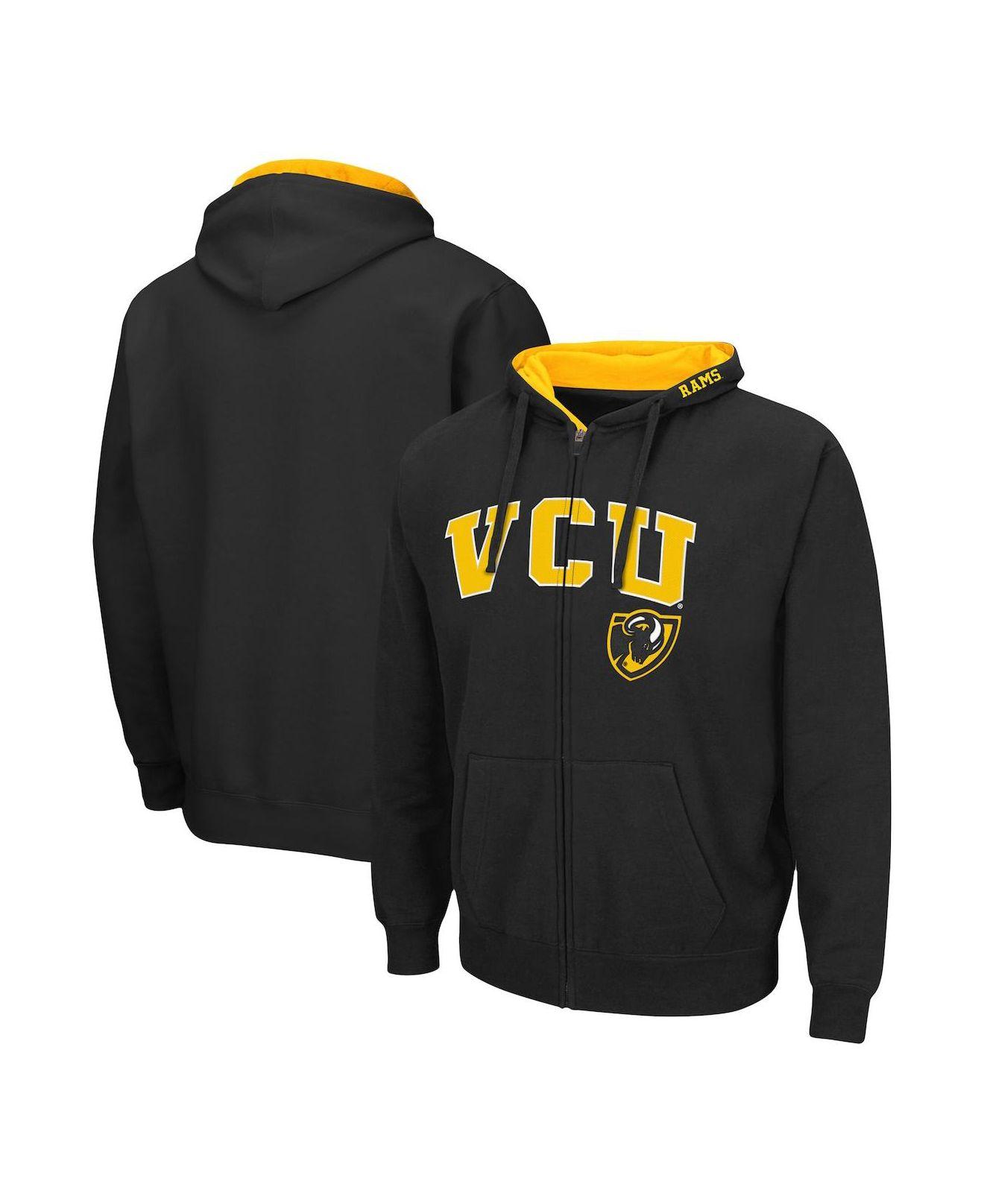 Colosseum Athletics Black Vcu Rams Arch Logo 3.0 Full-zip Hoodie for Men