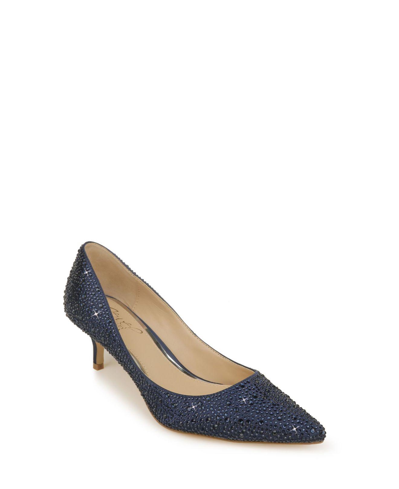 badgley mischka blue pumps