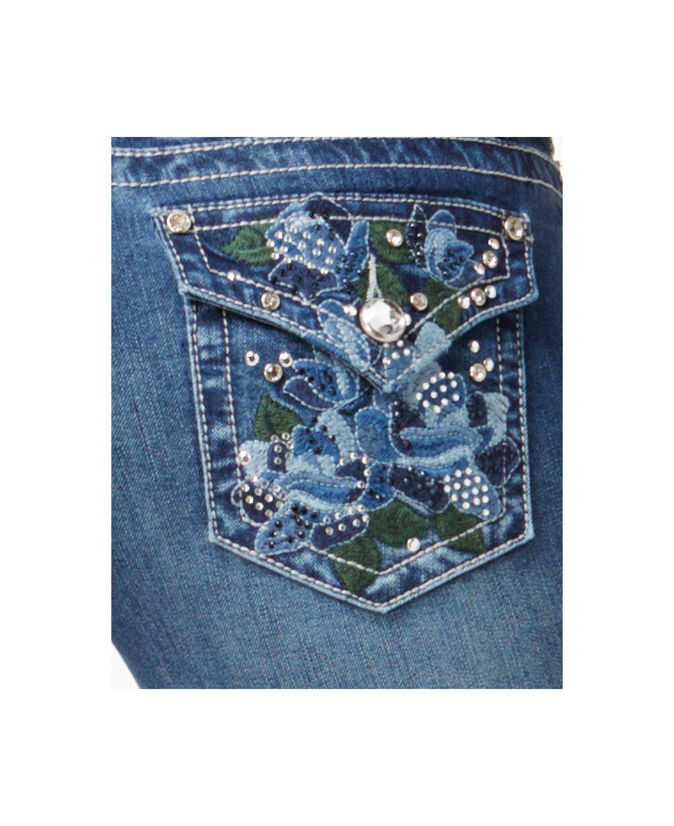 Earl Jean Embroidered Bootcut Jeans in Blue | Lyst