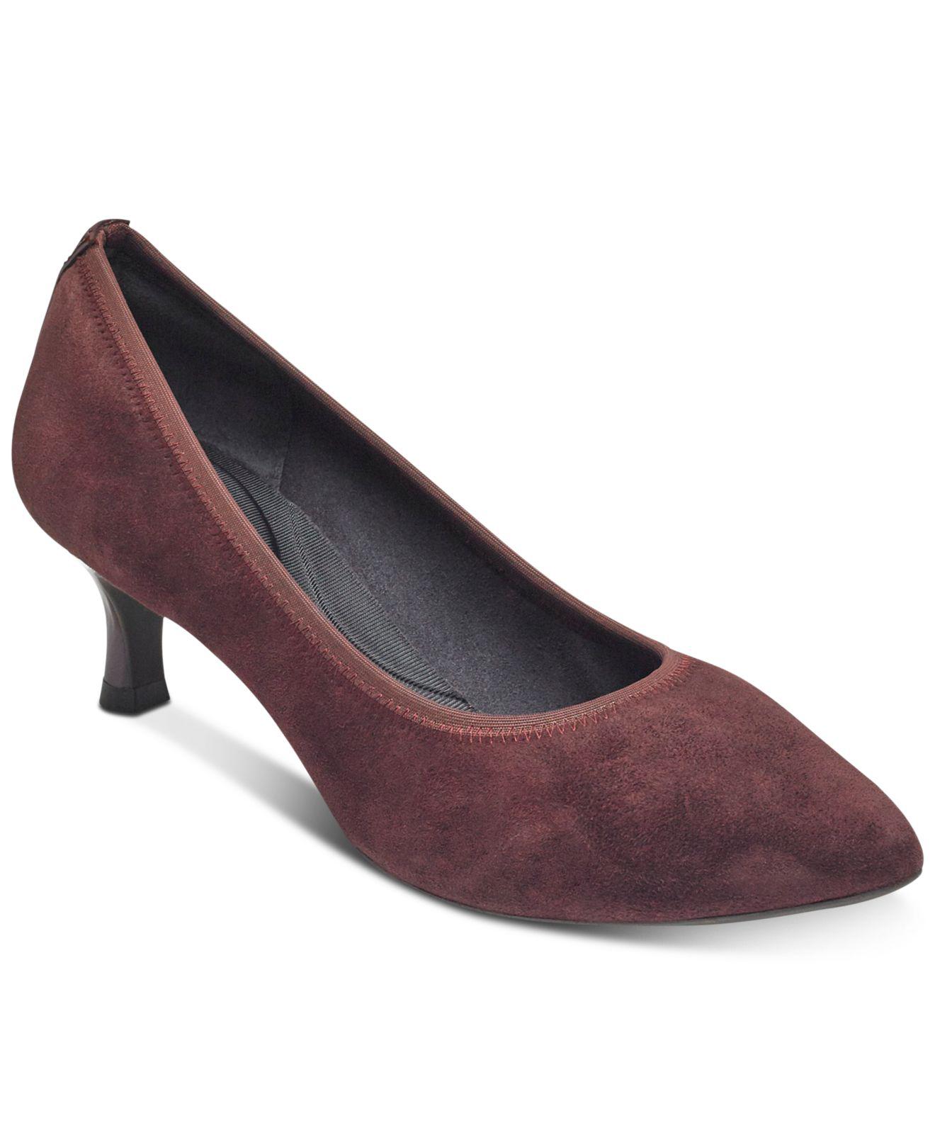 rockport suede pumps