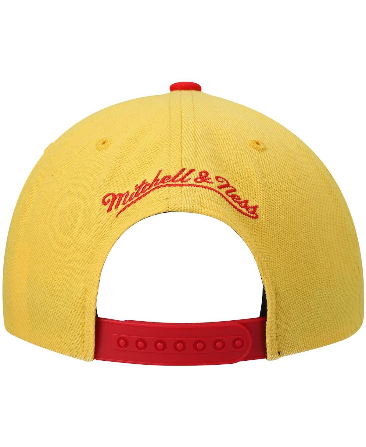 Men's Chicago Bulls Mitchell & Ness Black/Red Hardwood Classics Sharktooth Snapback  Hat