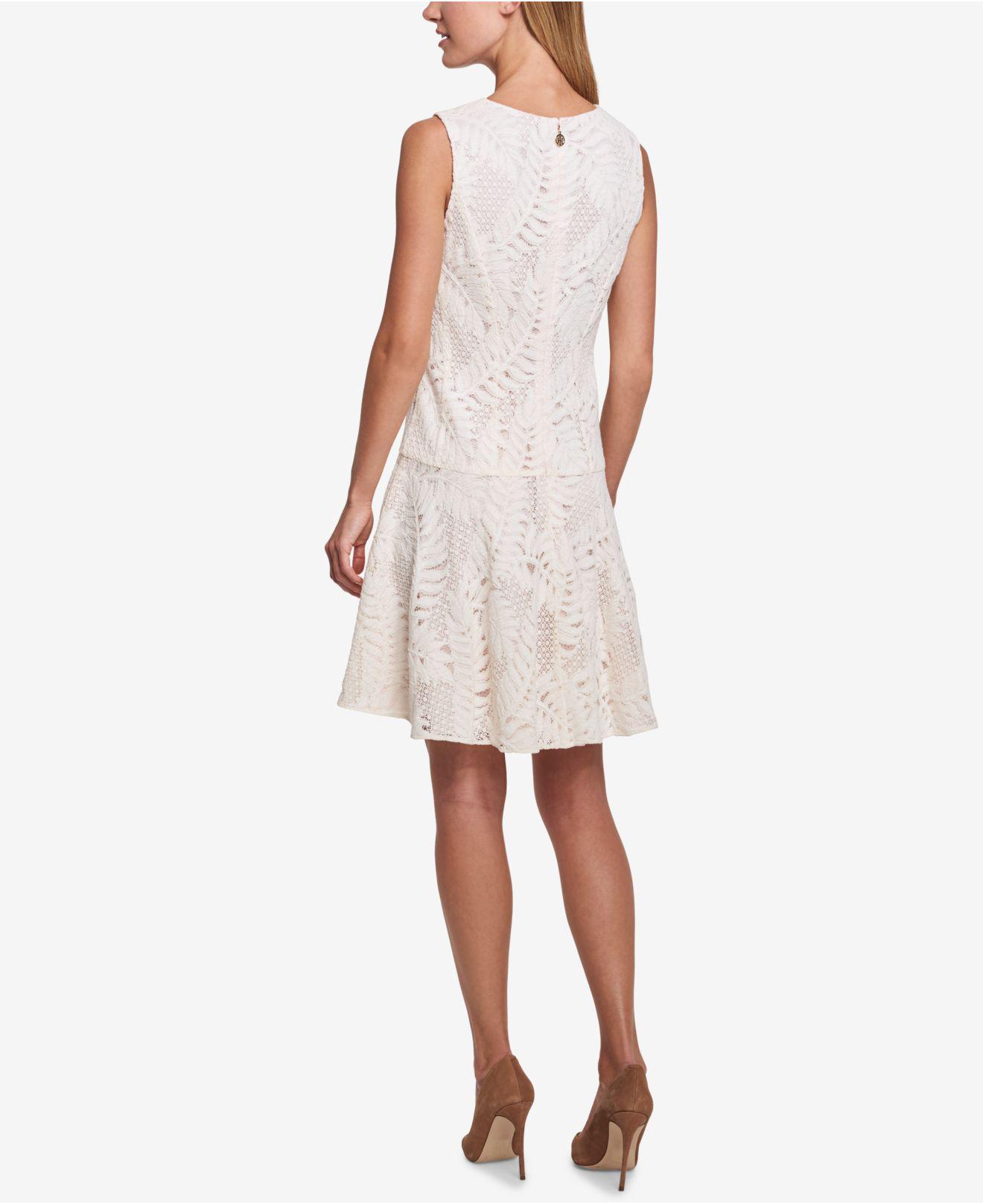 tommy hilfiger white lace dress