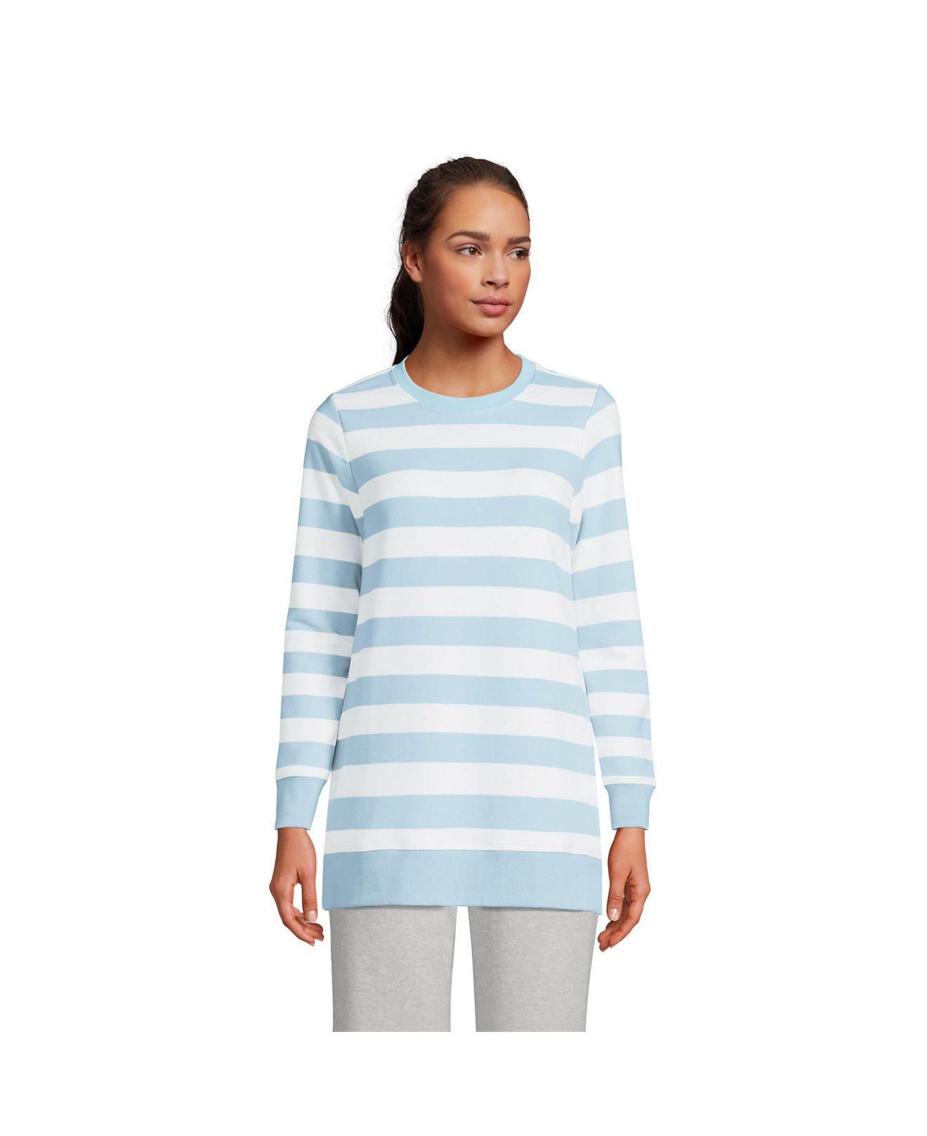 Lands' End Women's Serious Sweats Long Sleeve Collared Pullover