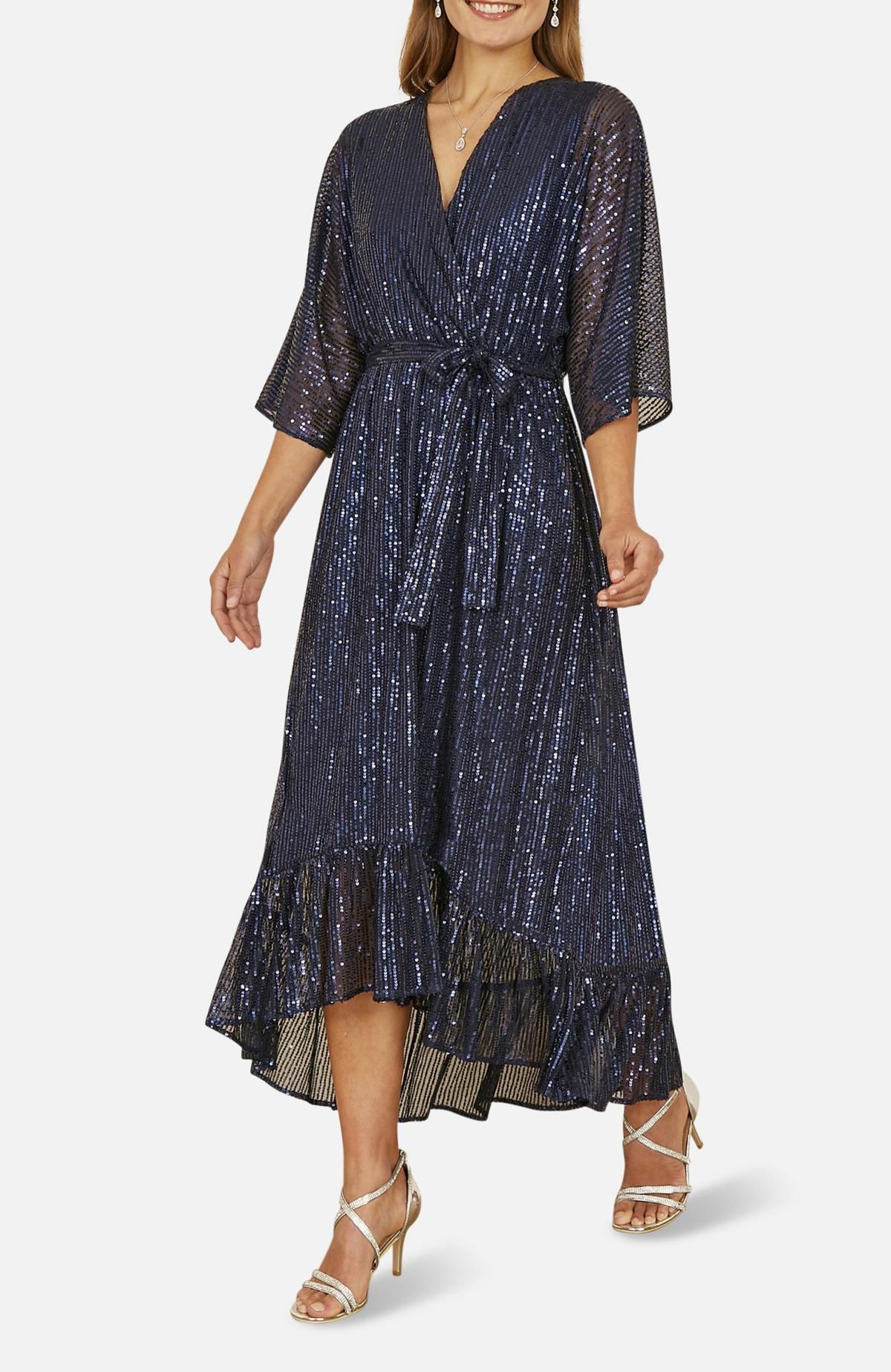 sequin kimono maxi dress Sequin Kimono Dress