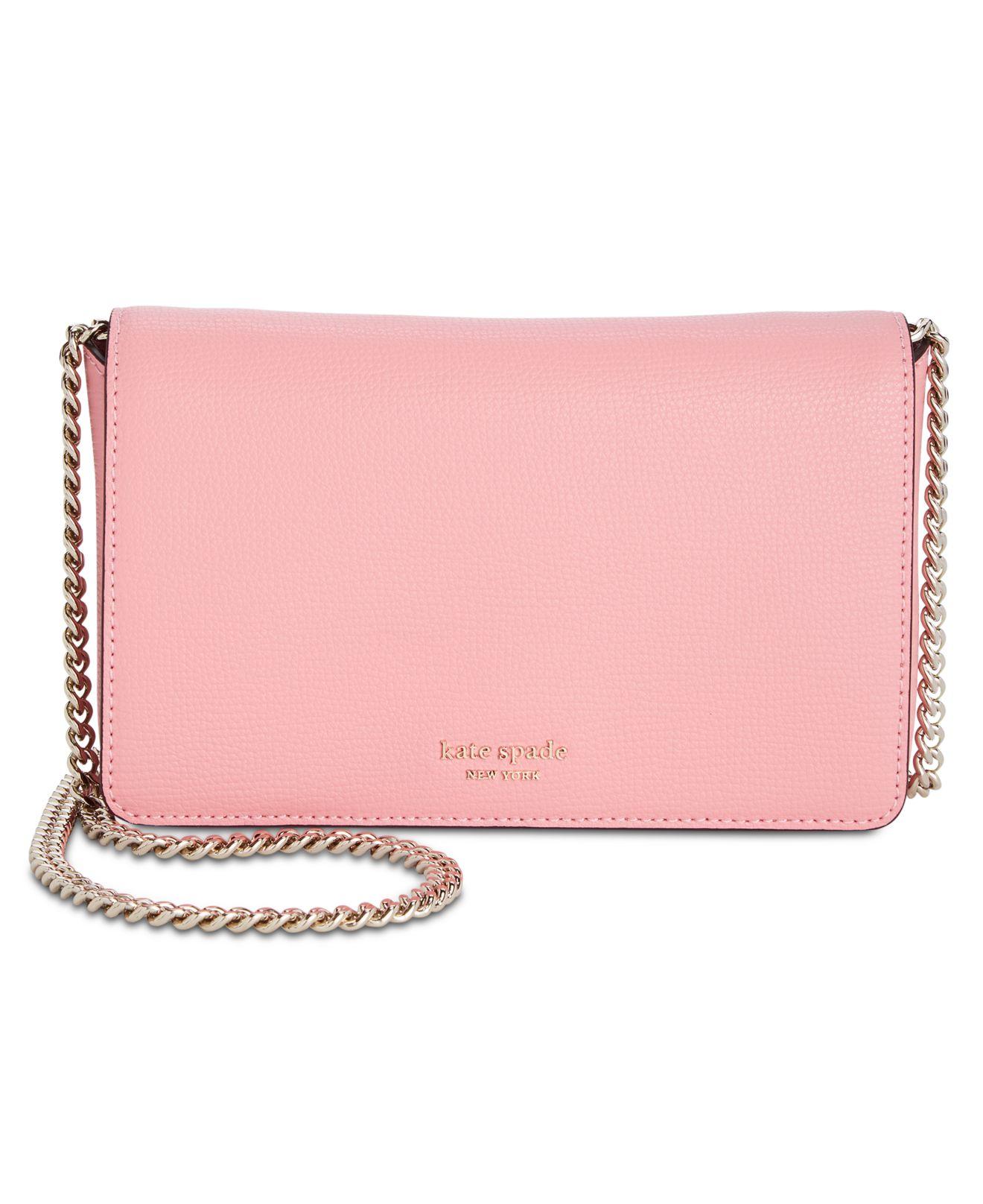 Kate Spade Synthetic Sylvia Chain Crossbody Wallet in Rococo Pink/Gold (Pink) - Lyst