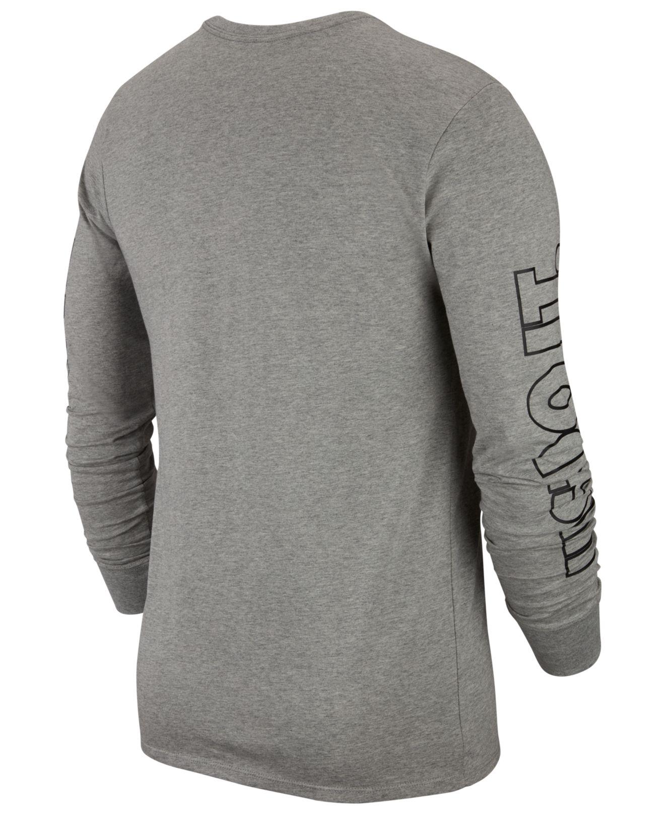 Nike Cotton Sportswear Just Do It Long-sleeve T-shirt in Grey (Gray ...