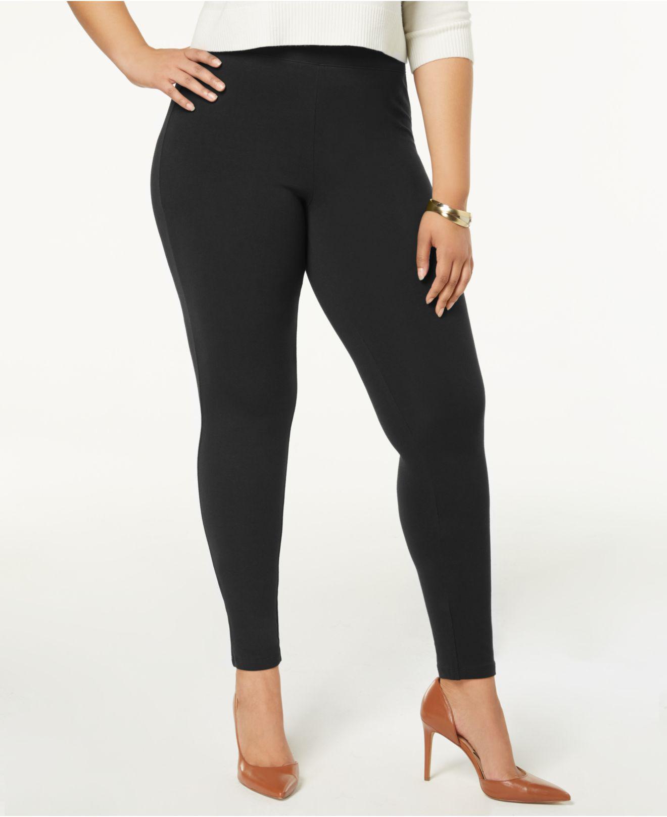 Women's High-Waisted Slim Fit Leggings - Ava & Viv™ Black 3X