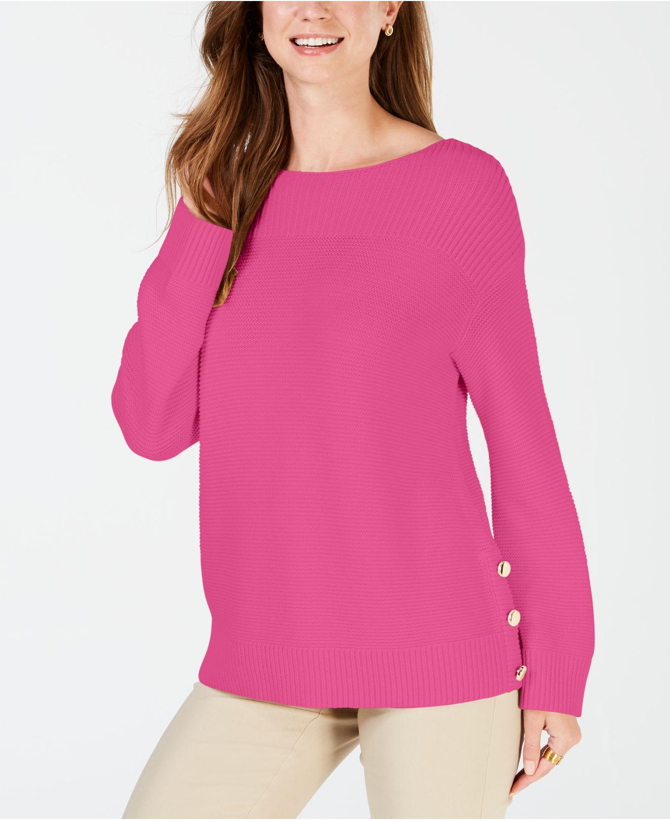 macy's pink sweater