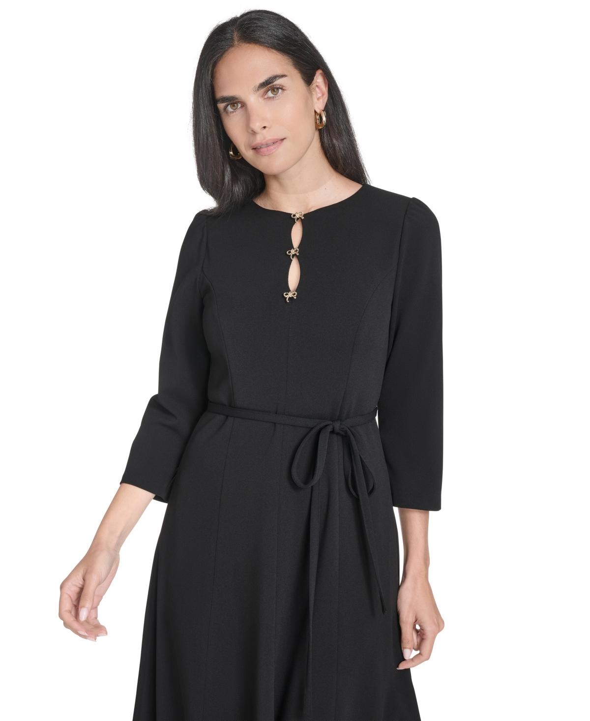 Portrait Collar Jessica Howard Dresses Black Flare Dress Jessica