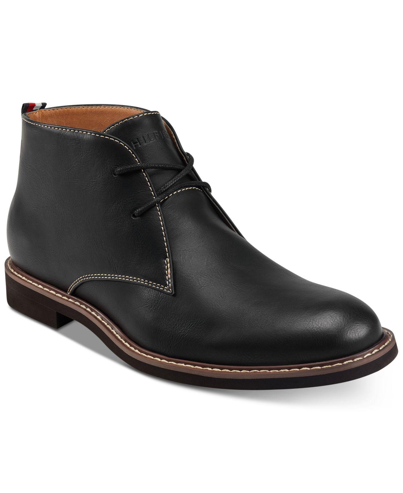 Tommy Hilfiger Cotton Gervis Chukka Boots in Black for Men - Lyst