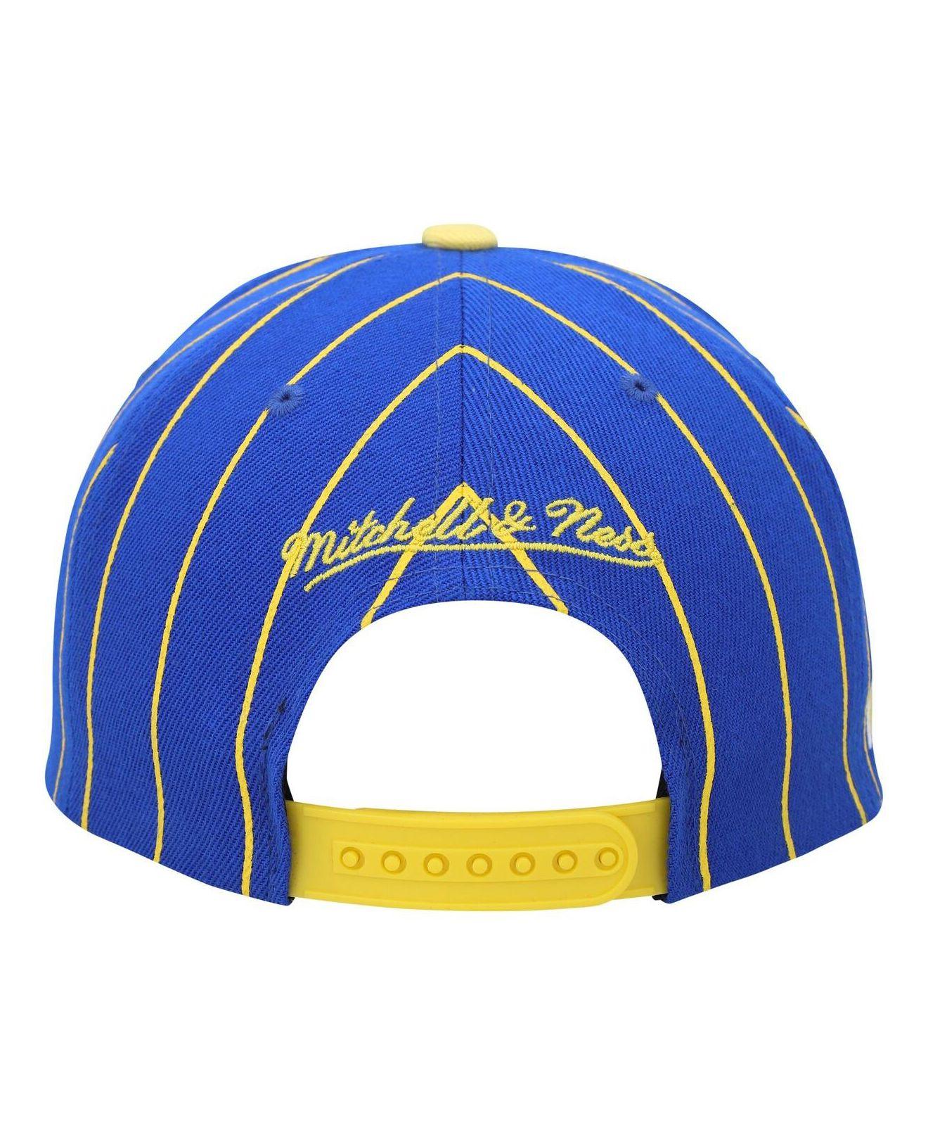 Men's Mitchell & Ness Royal Golden State Warriors Team Ground Snapback Hat