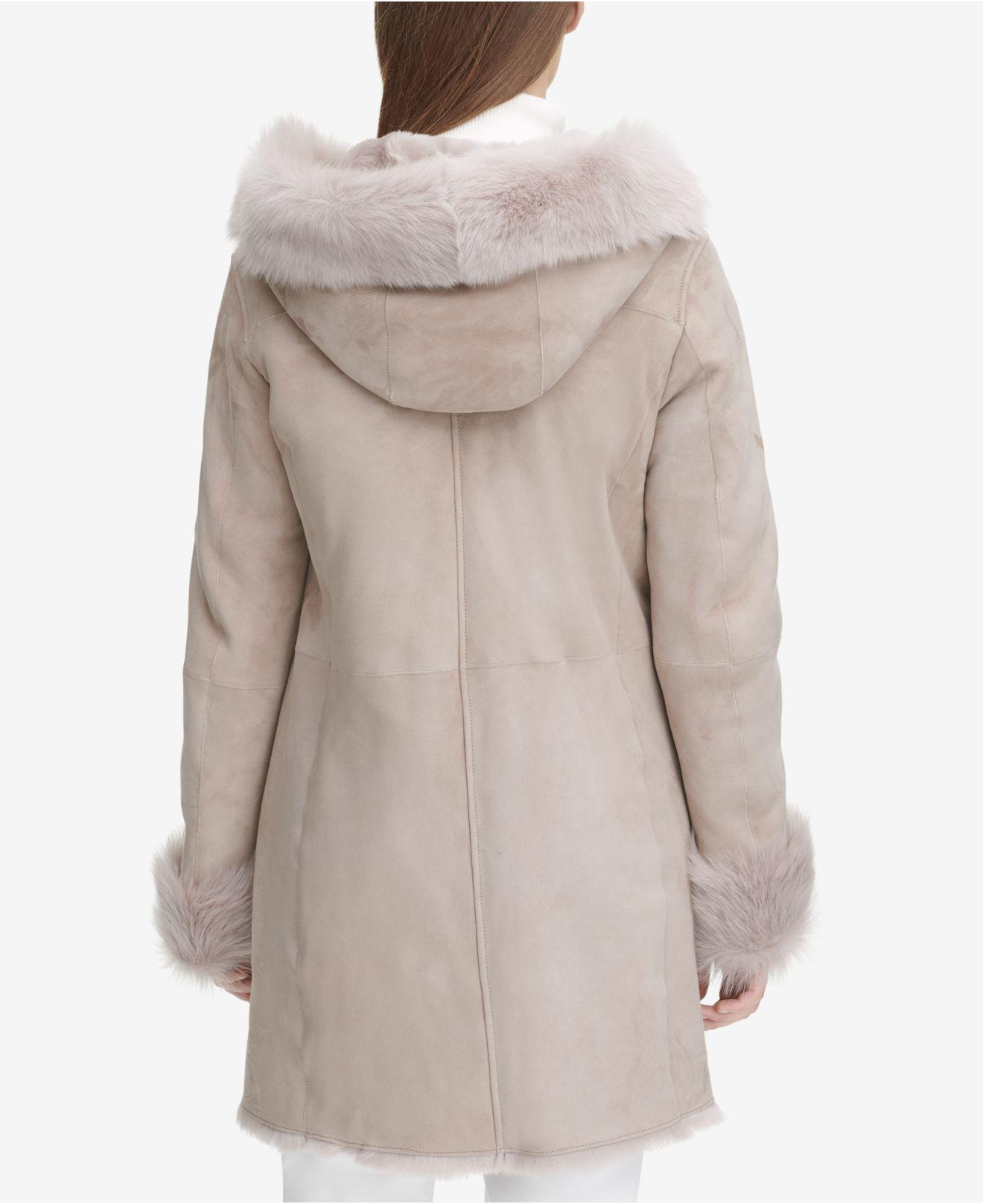 calvin klein shearling jacket