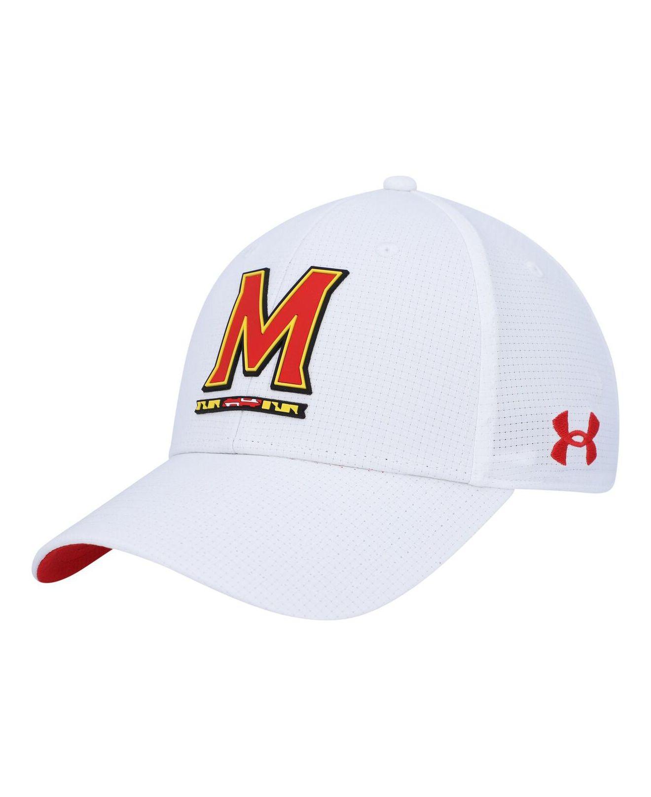 Under Armour White Maryland Terrapins Airvent Performance Flex Hat for