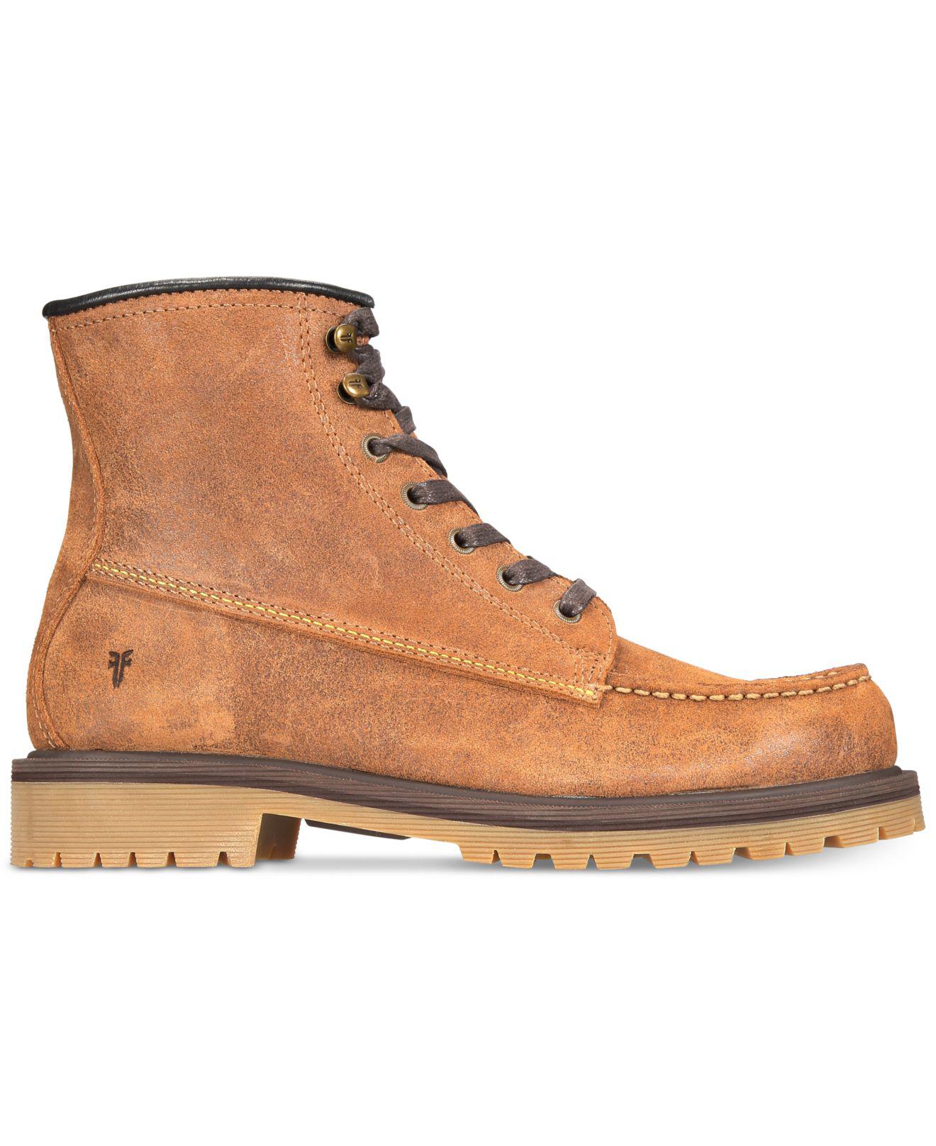 frye men's pine lug leather work boots