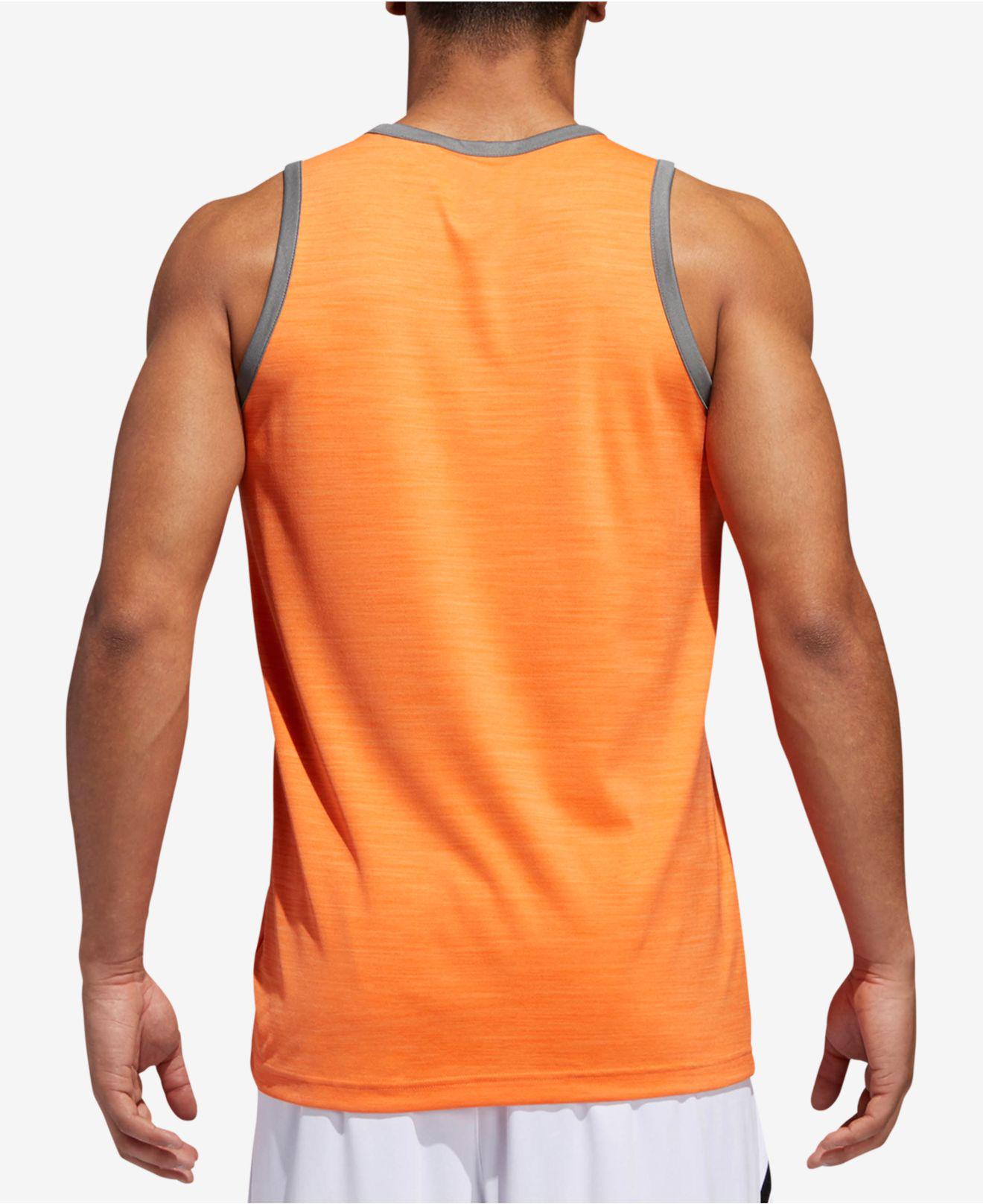 adidas Synthetic 3g Tank Top in Orange for Men - Lyst