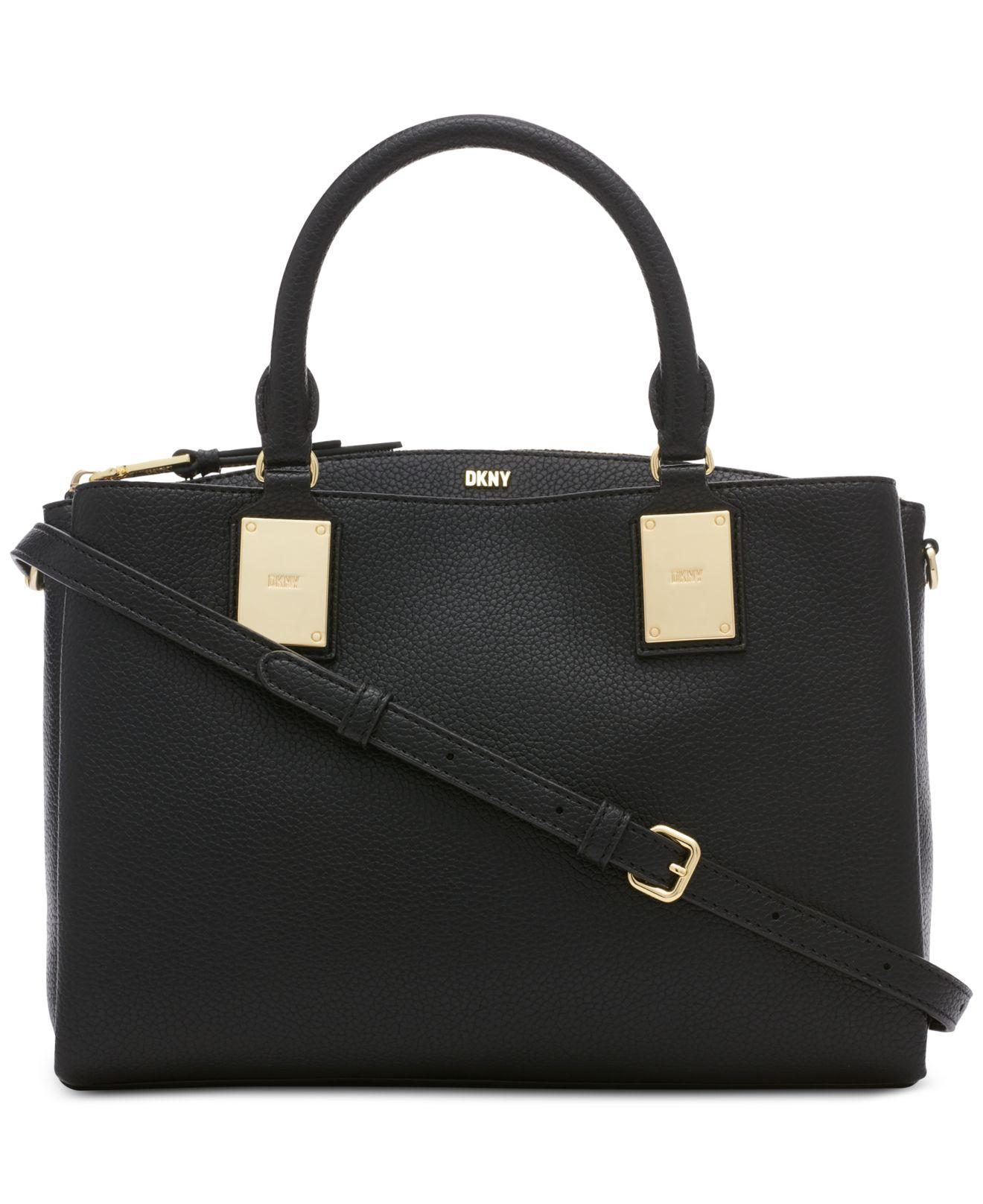 DKNY Chris Medium Satchel in Black Lyst