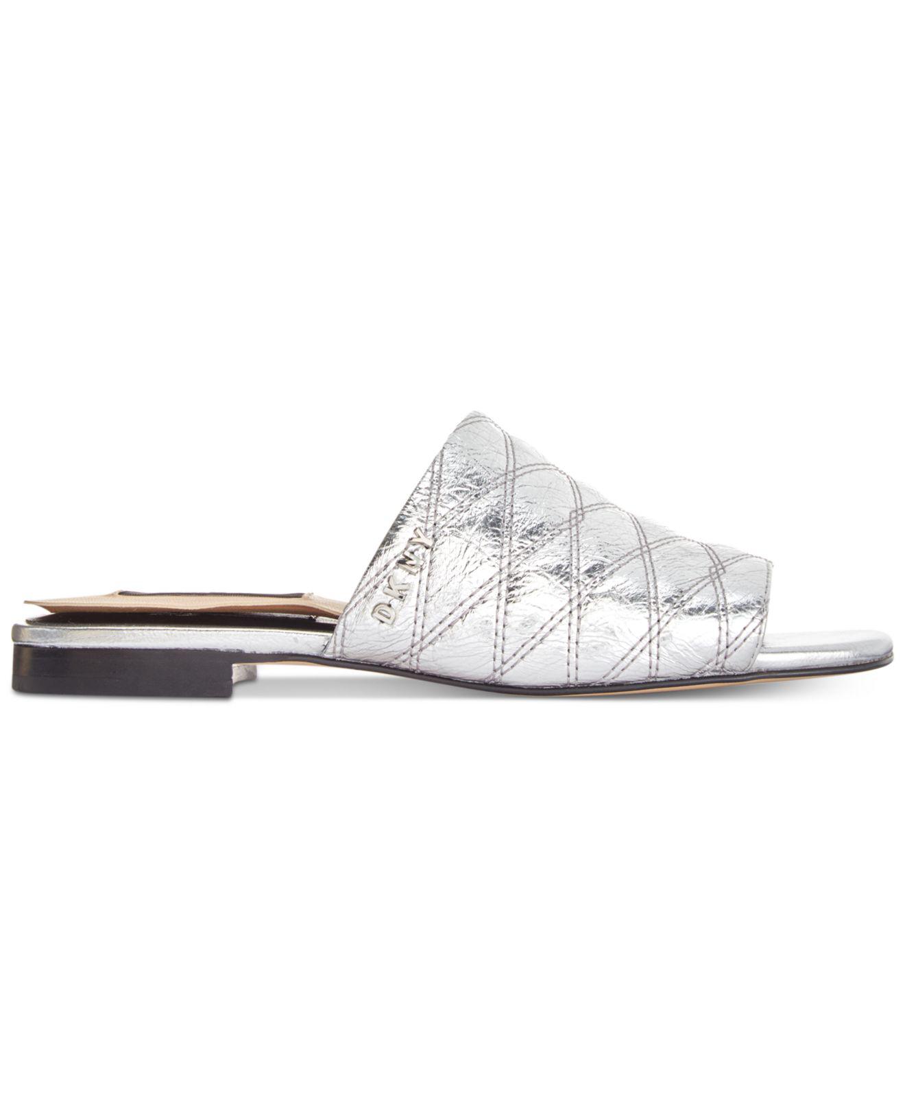 dkny silver sandals