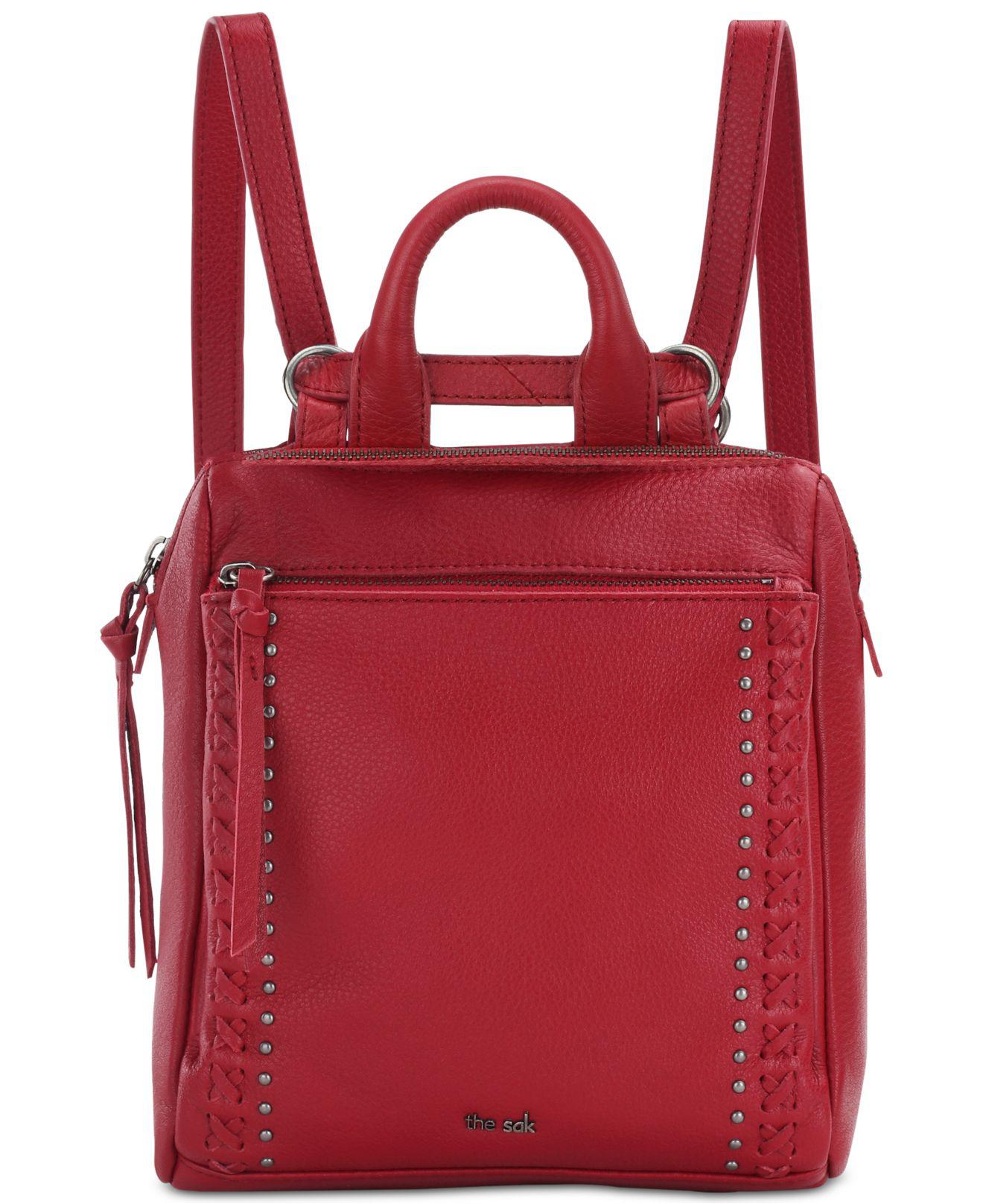 The Sak Synthetic Loyola Convertible Small Leather Backpack in Scarlet ...