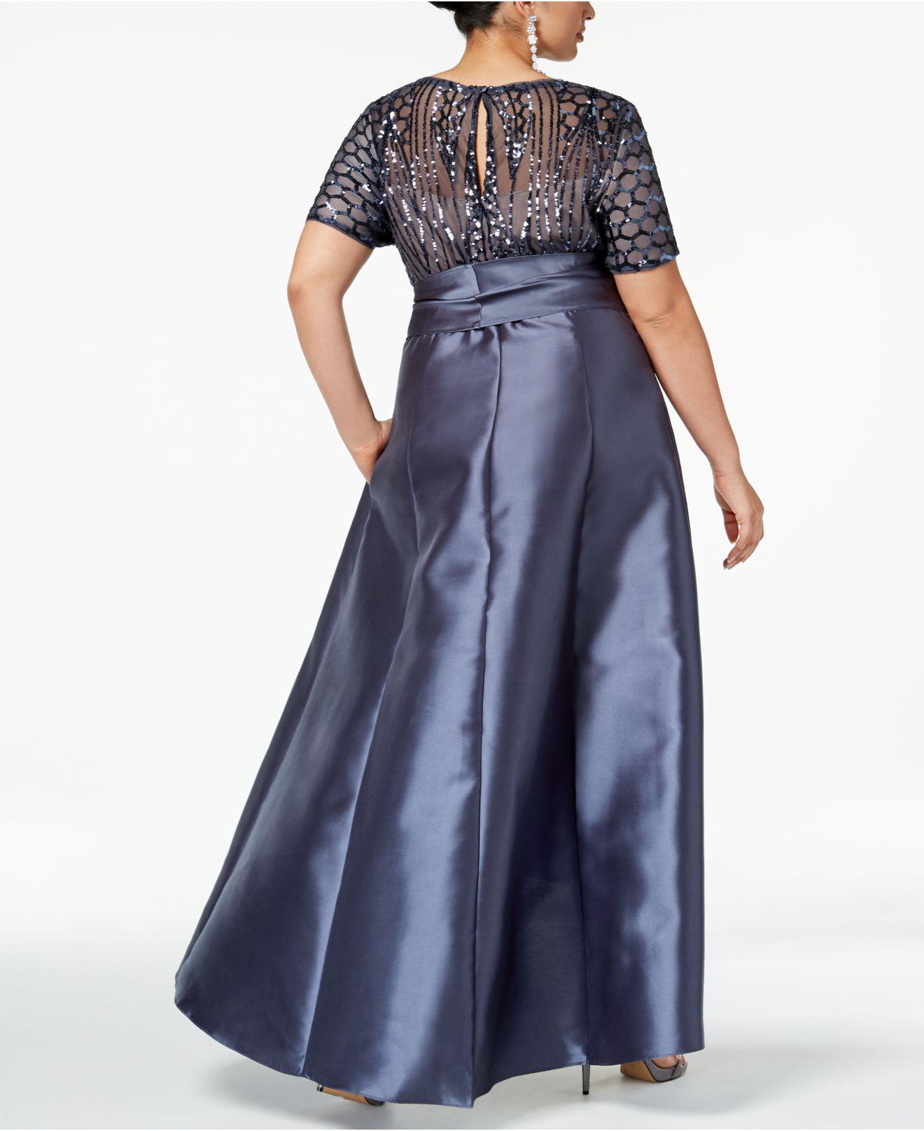 plus size high low gown