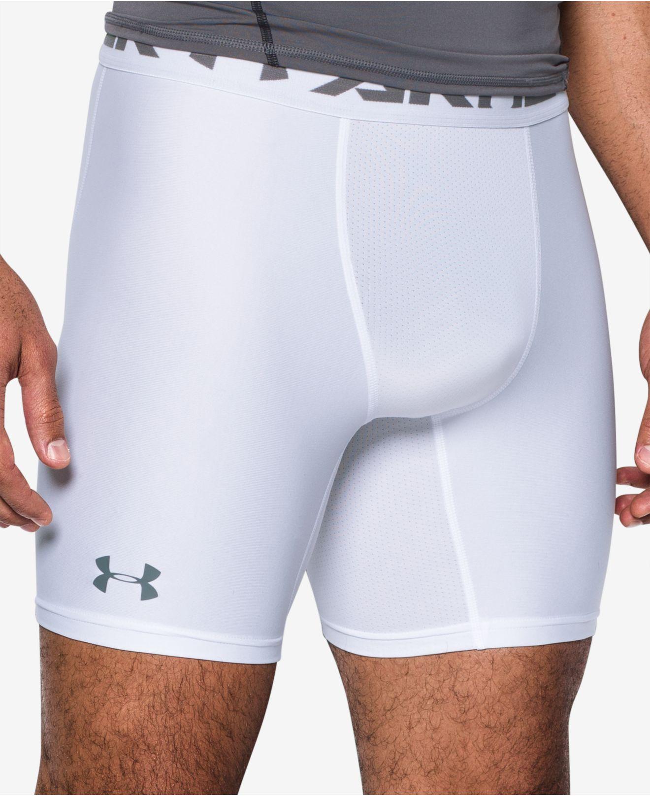 under armour compression shorts white
