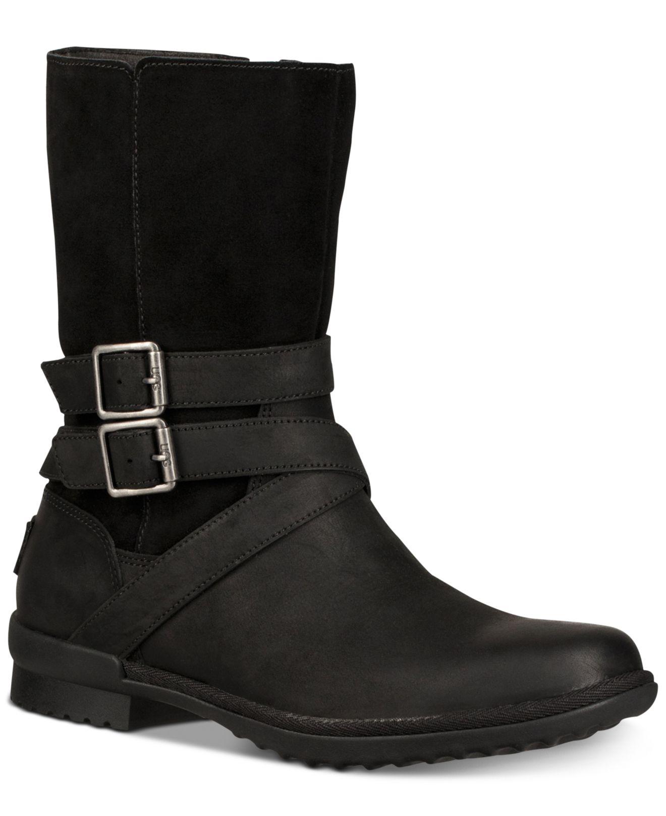UGG Leather Lorna Boot in Black Leather (Black) - Save 58% - Lyst